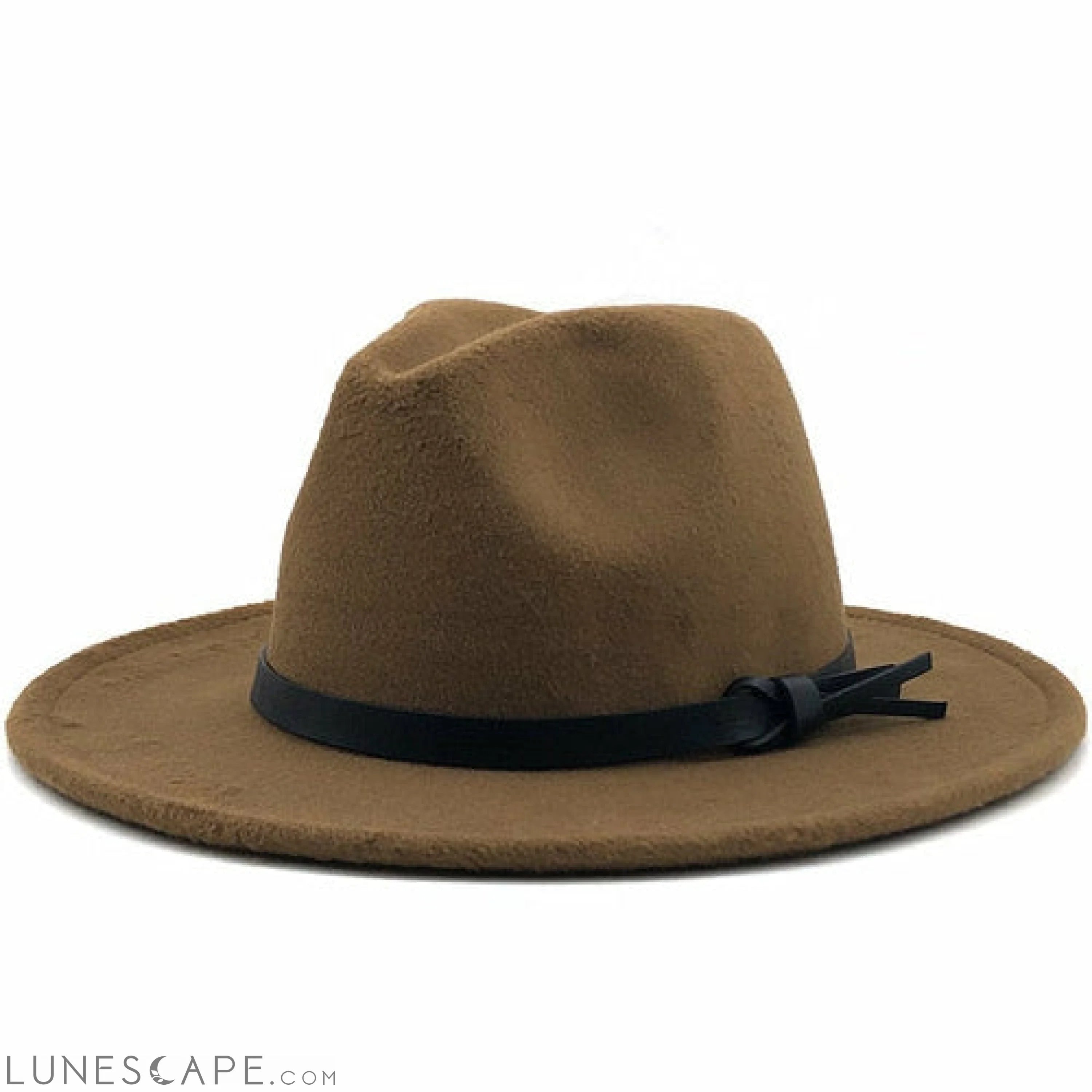 Wool Fedora Hat With Leather Ribbon - BEST SELLER! LUNESCAPE