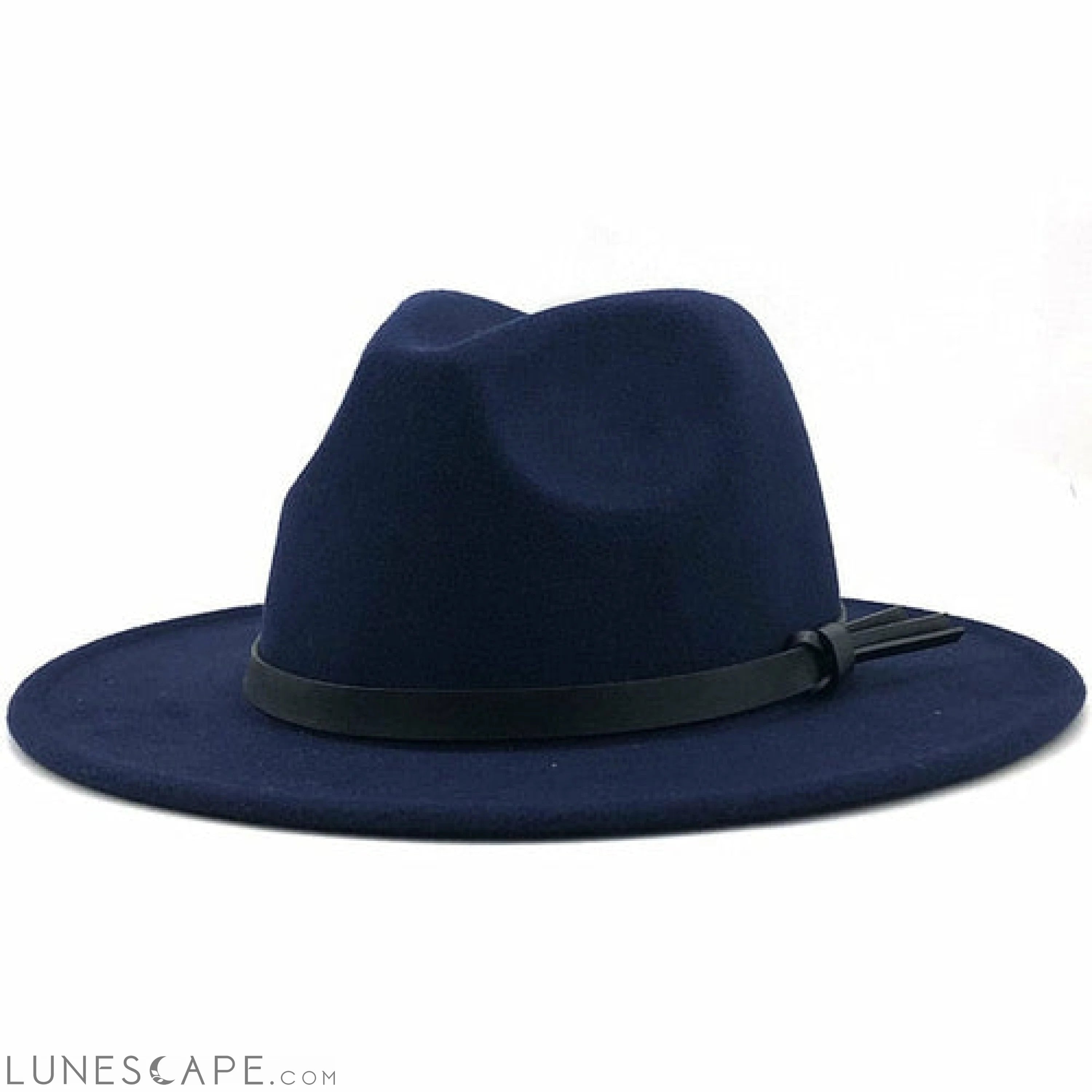 Wool Fedora Hat With Leather Ribbon - BEST SELLER! LUNESCAPE