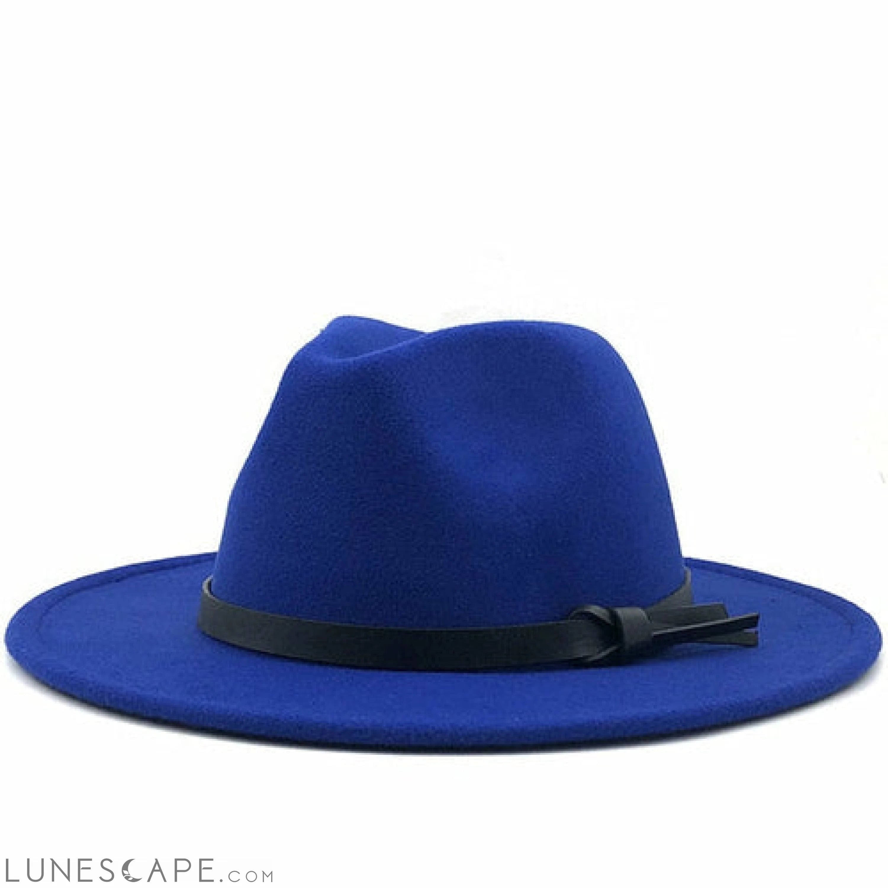 Wool Fedora Hat With Leather Ribbon - BEST SELLER! LUNESCAPE