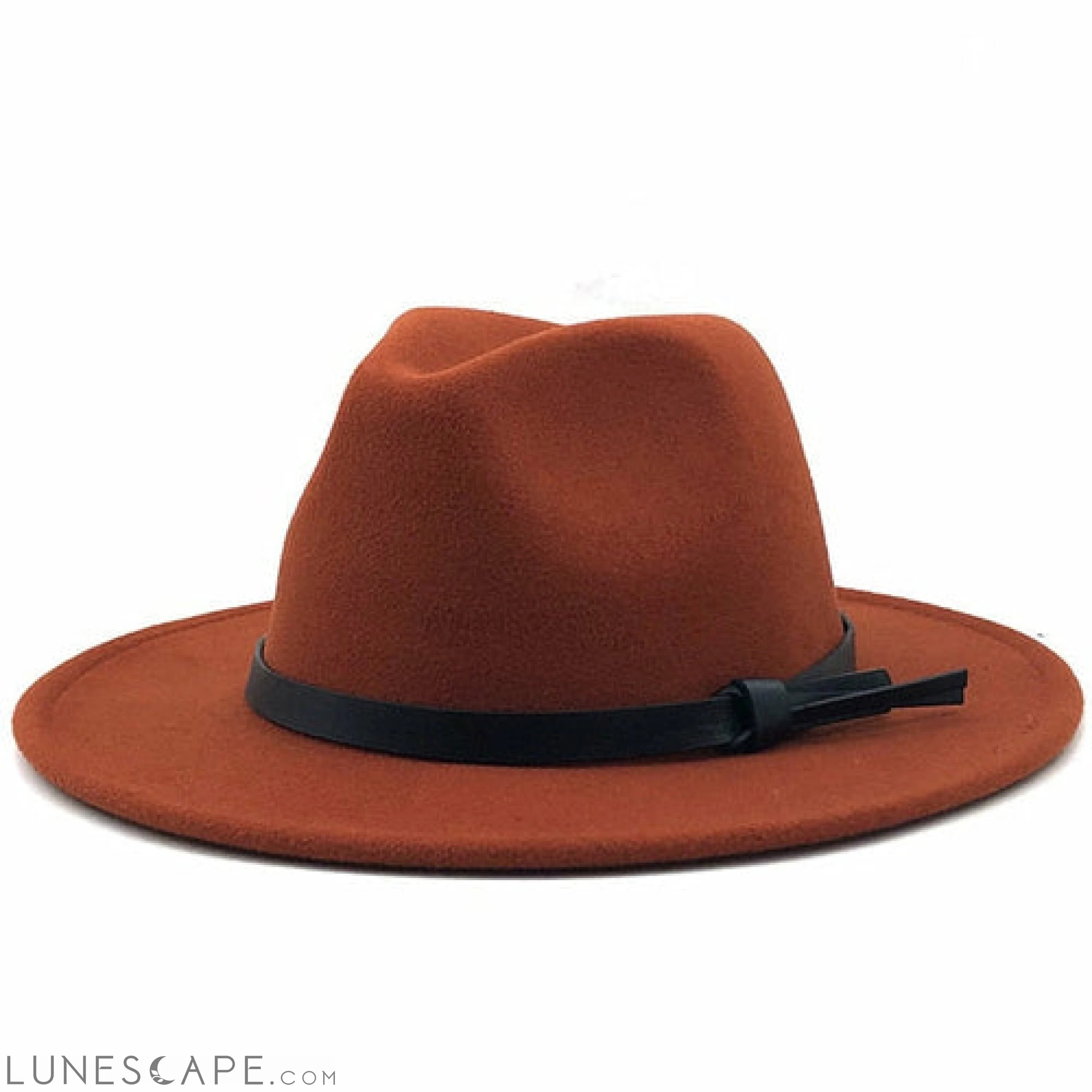 Wool Fedora Hat With Leather Ribbon - BEST SELLER! LUNESCAPE