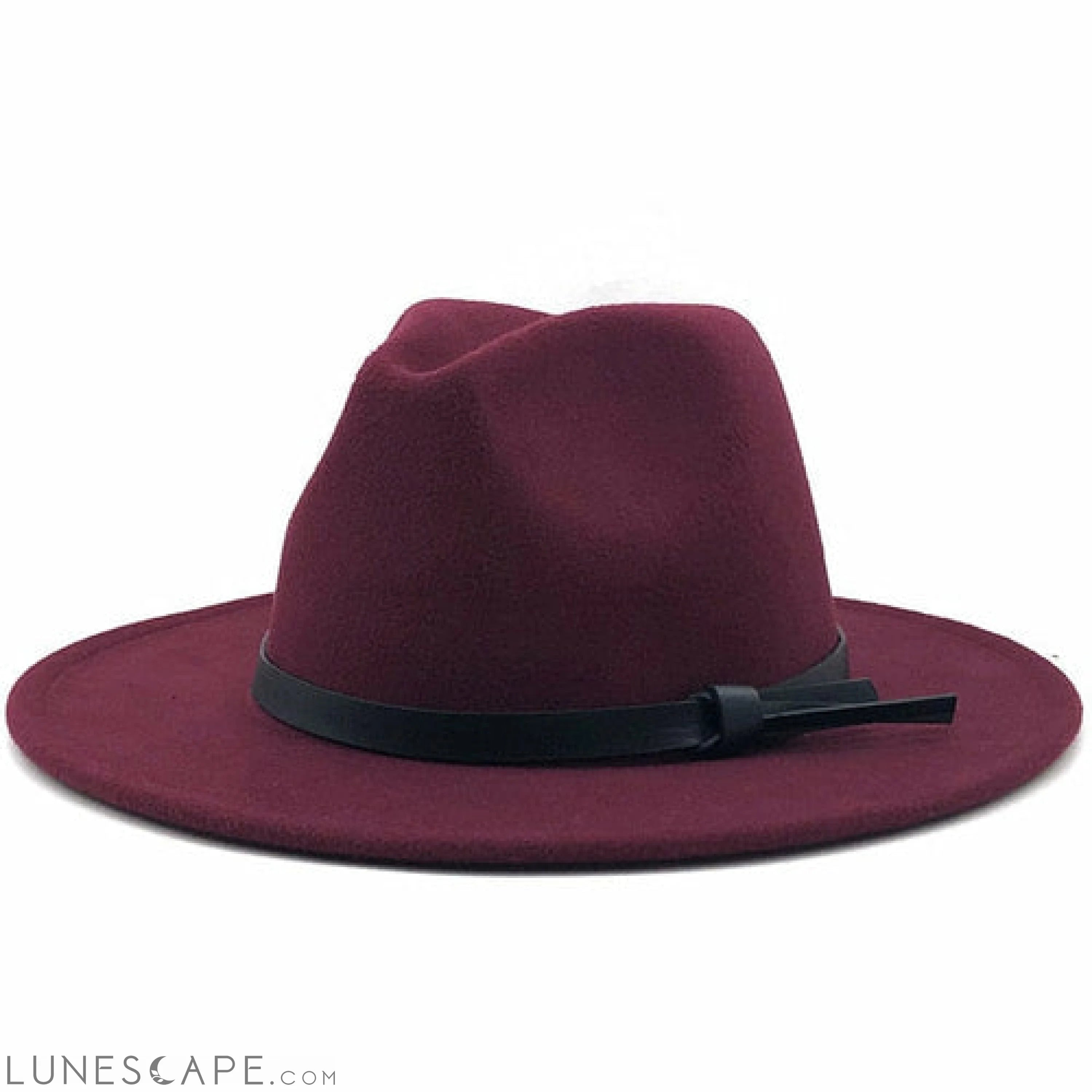Wool Fedora Hat With Leather Ribbon - BEST SELLER! LUNESCAPE