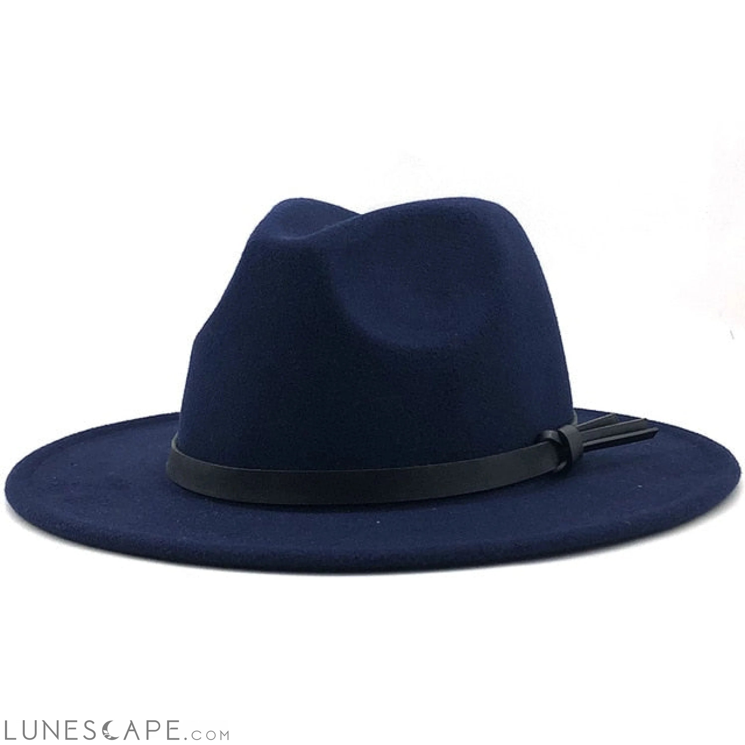 Wool Fedora Hat With Leather Ribbon - BEST SELLER! LUNESCAPE