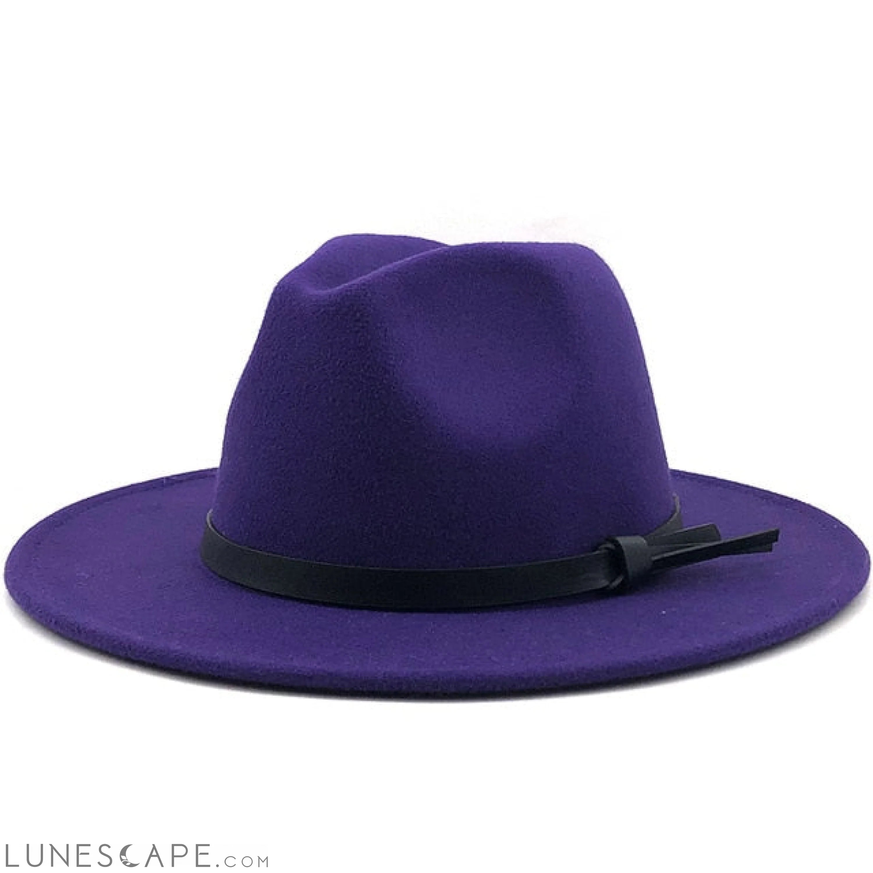 Wool Fedora Hat With Leather Ribbon - BEST SELLER! LUNESCAPE
