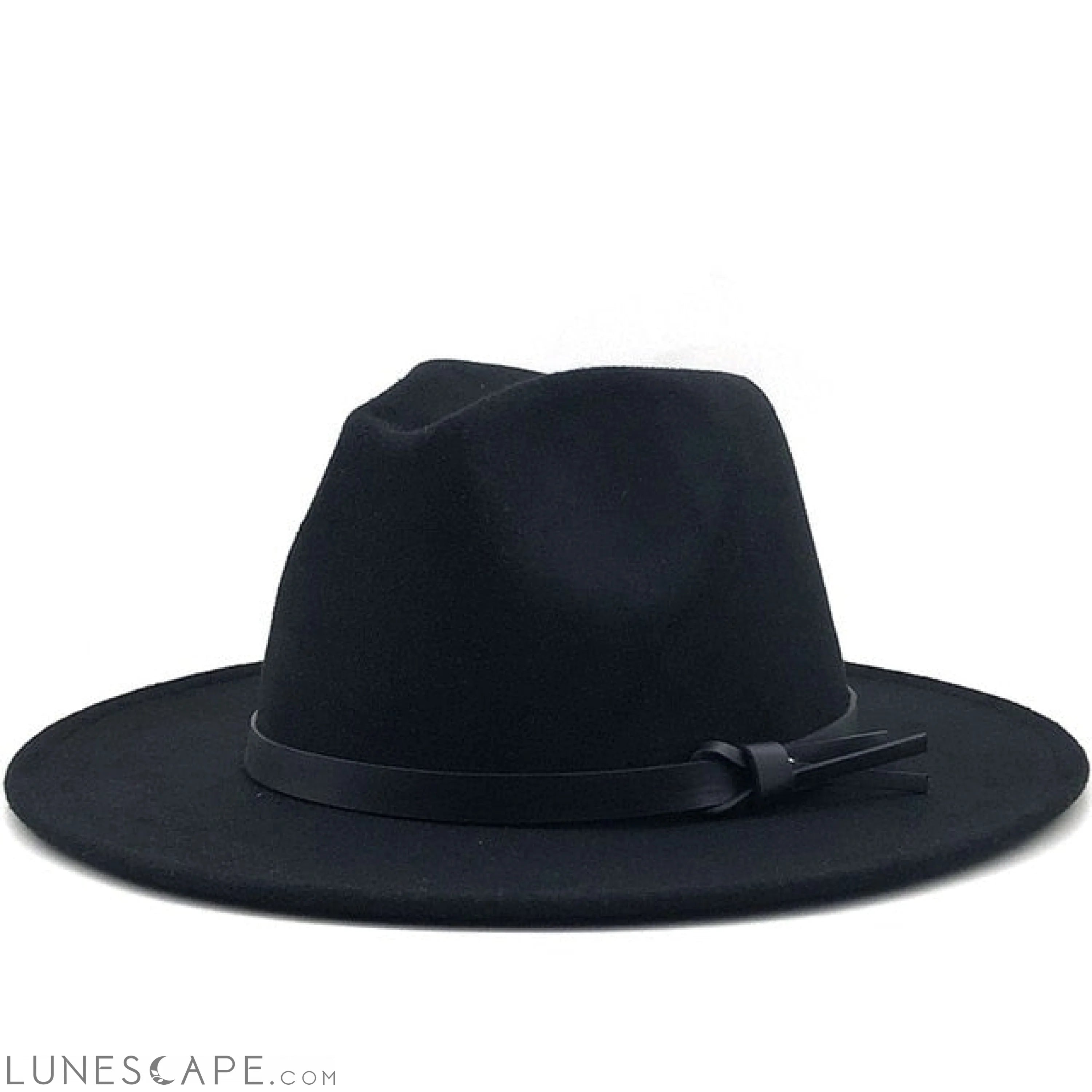 Wool Fedora Hat With Leather Ribbon - BEST SELLER! LUNESCAPE