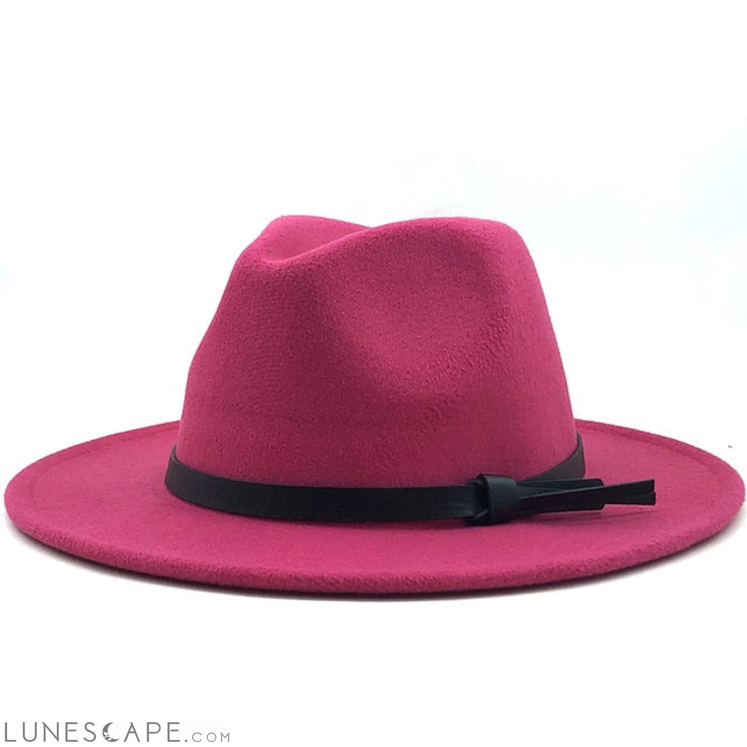 Wool Fedora Hat With Leather Ribbon - BEST SELLER! LUNESCAPE