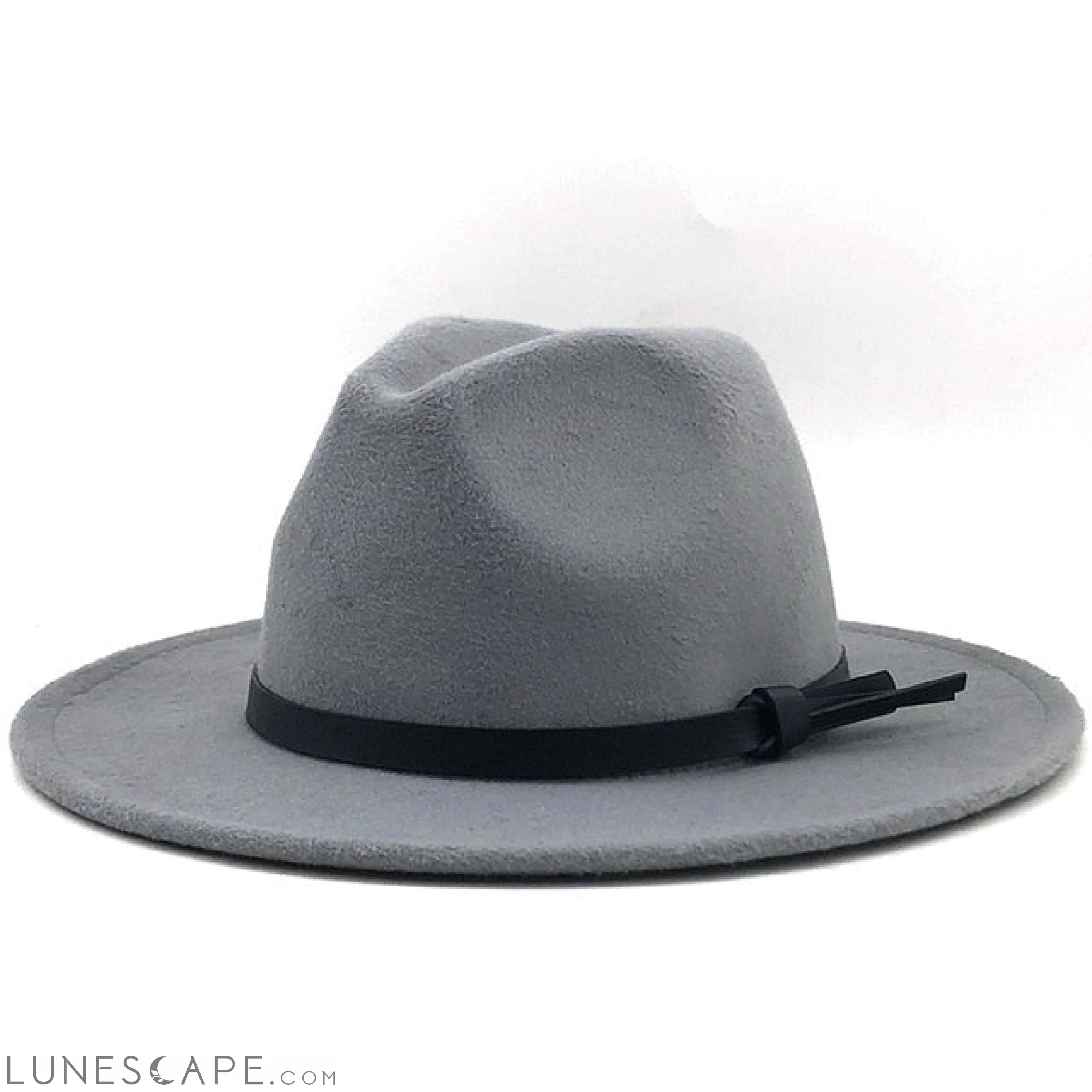Wool Fedora Hat With Leather Ribbon - BEST SELLER! LUNESCAPE