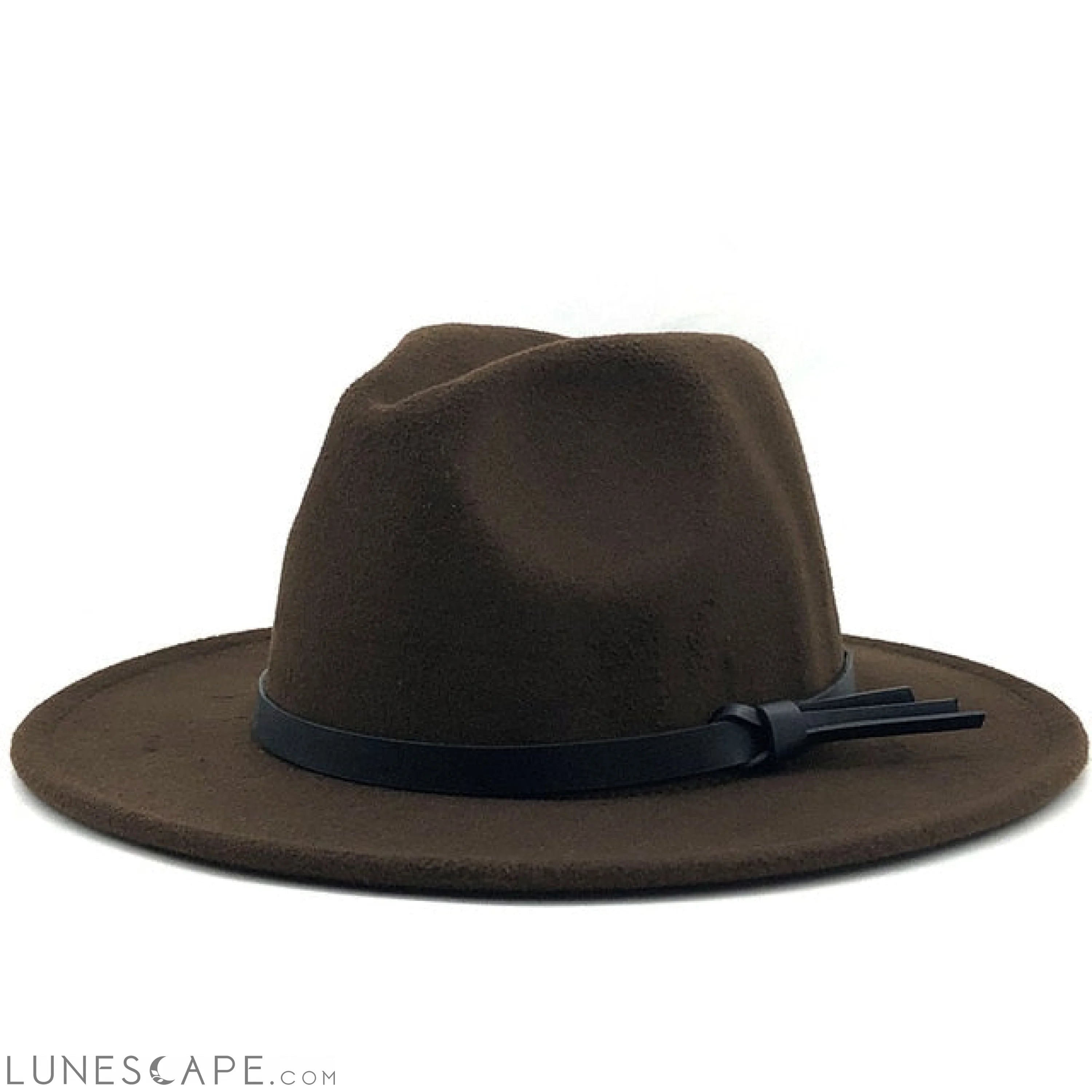 Wool Fedora Hat With Leather Ribbon - BEST SELLER! LUNESCAPE