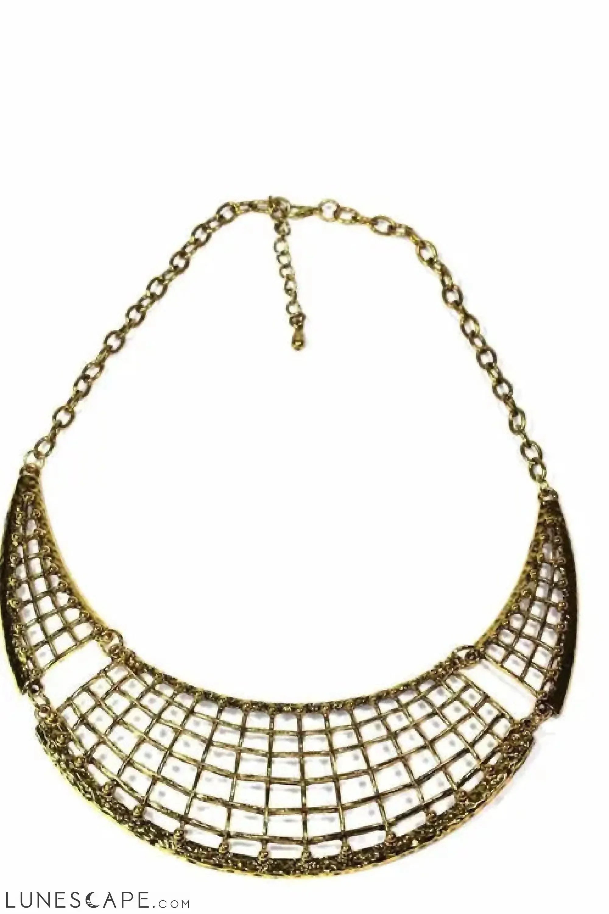 Woven Crescent Moon Necklace & Earring Set LUNESCAPE