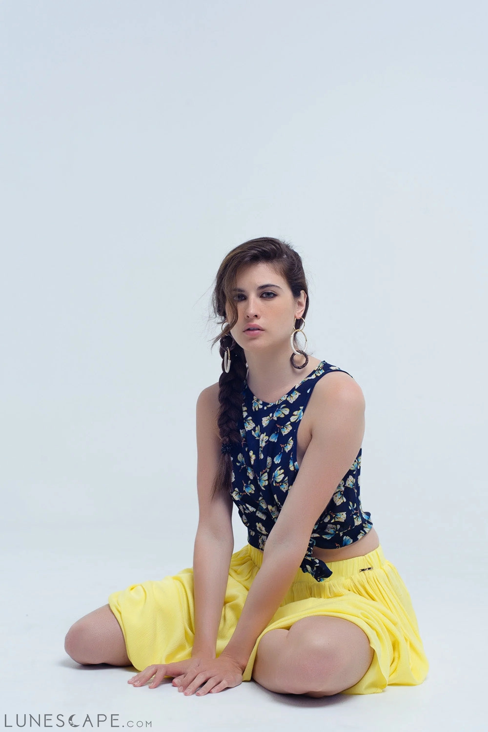 Yellow Maxi Skirt With Pockets LUNESCAPE