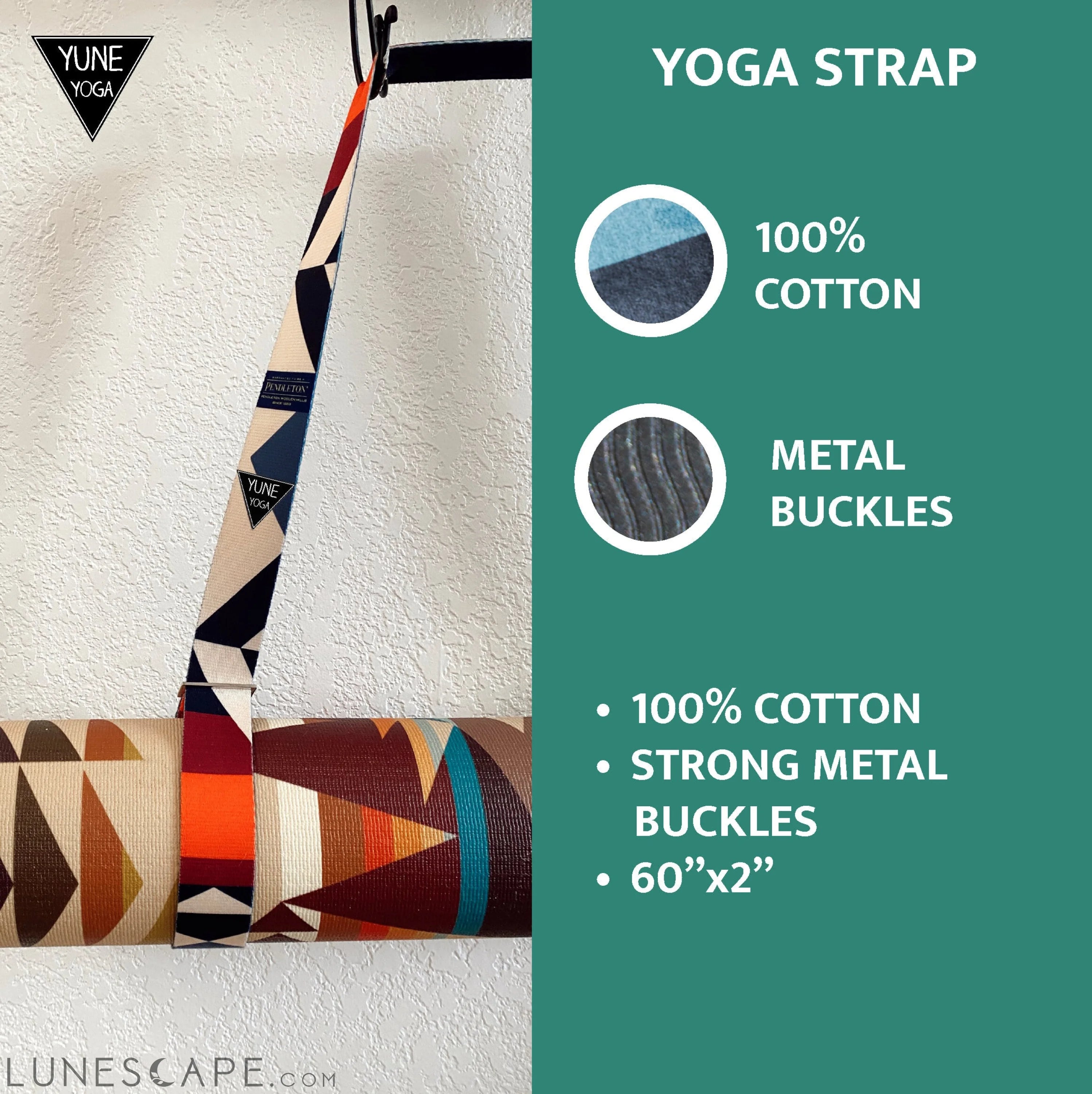 Yoga Strap Pendleton White Sands LUNESCAPE