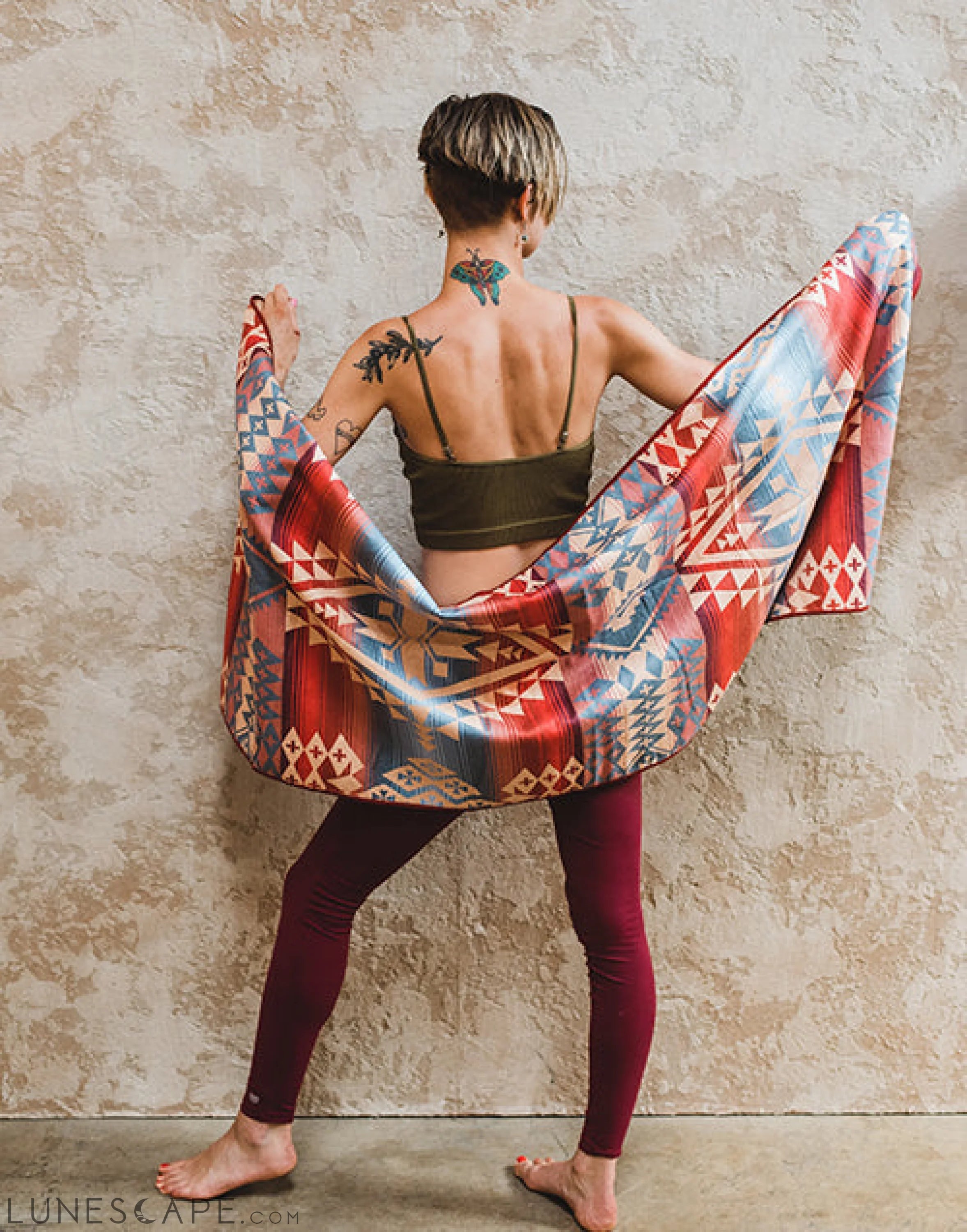 Yoga Towel Pendleton Harding Black LUNESCAPE
