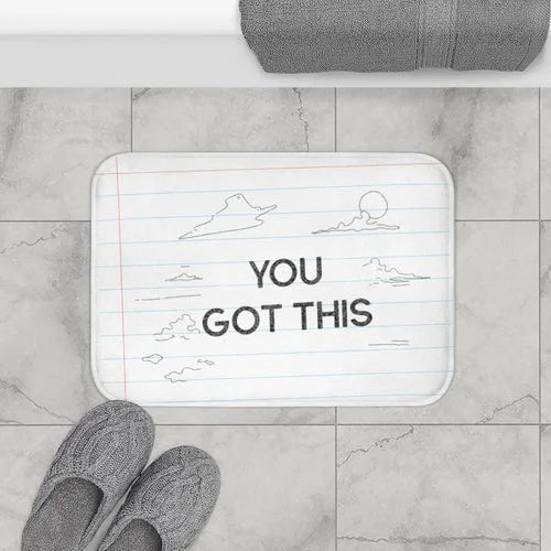 You Got This Pencil Font Bath Mat LUNESCAPE