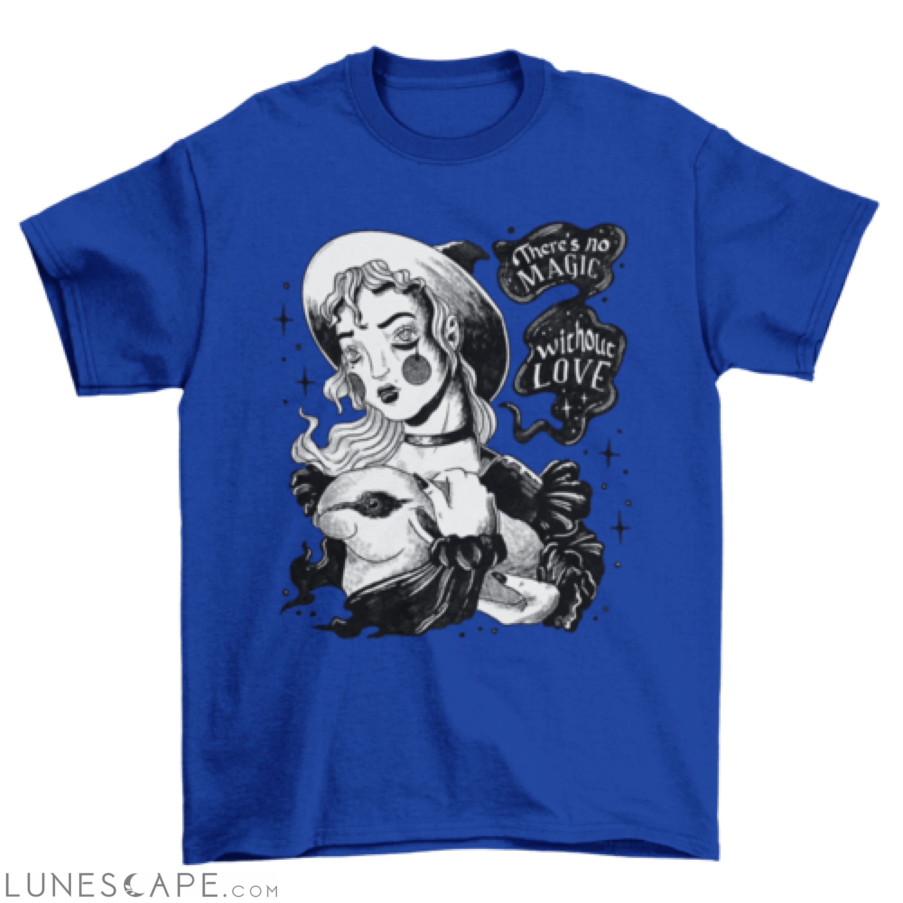 Young witch and rabbit t-shirt LUNESCAPE