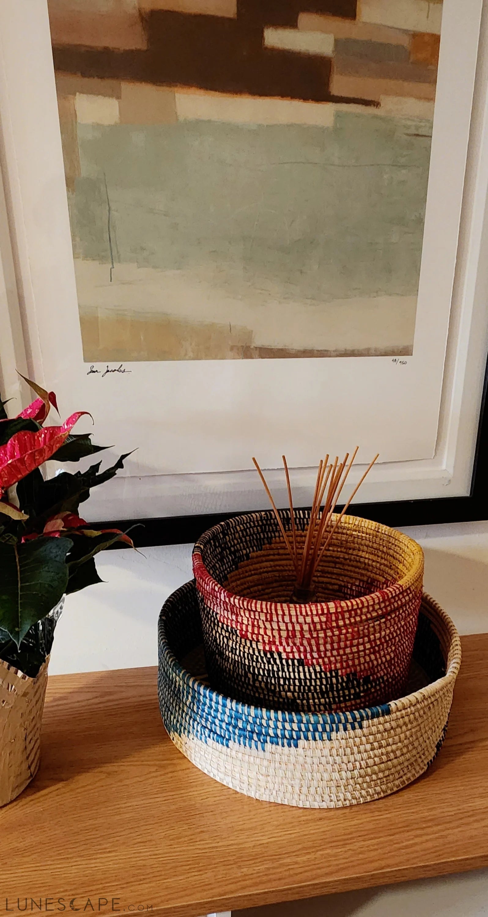 Zebra Handwoven Eco-Friendly Basket LUNESCAPE
