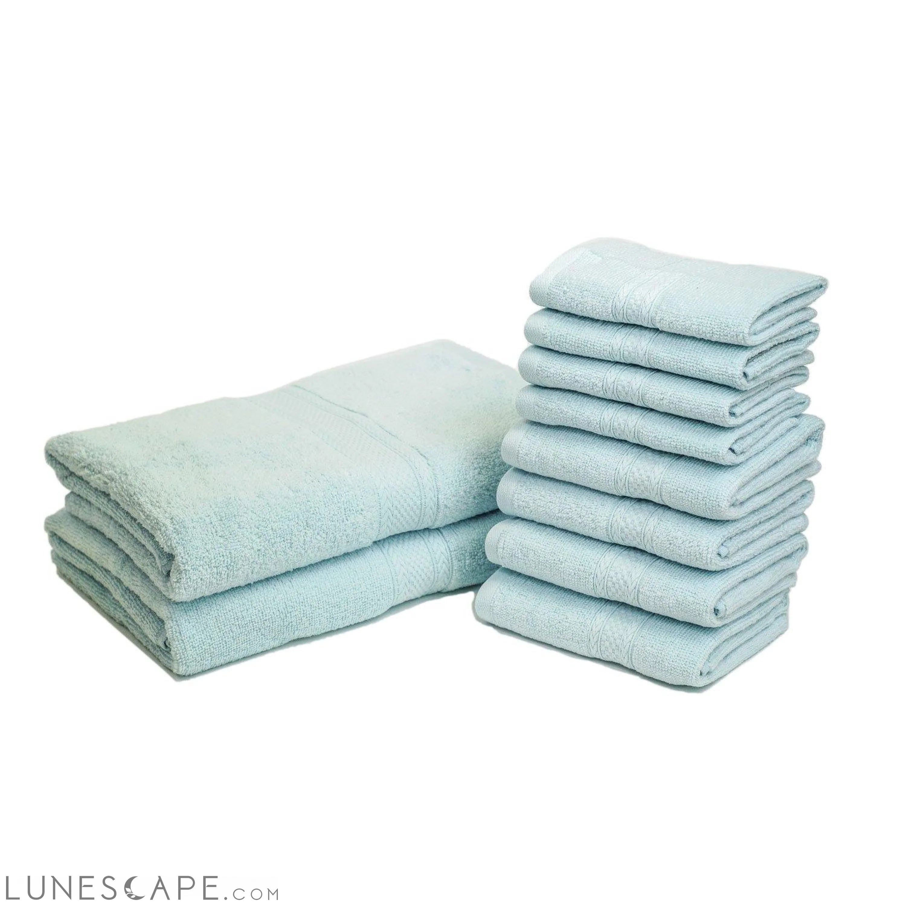 Zero Twist Bath Towels - Set of 10 LUNESCAPE