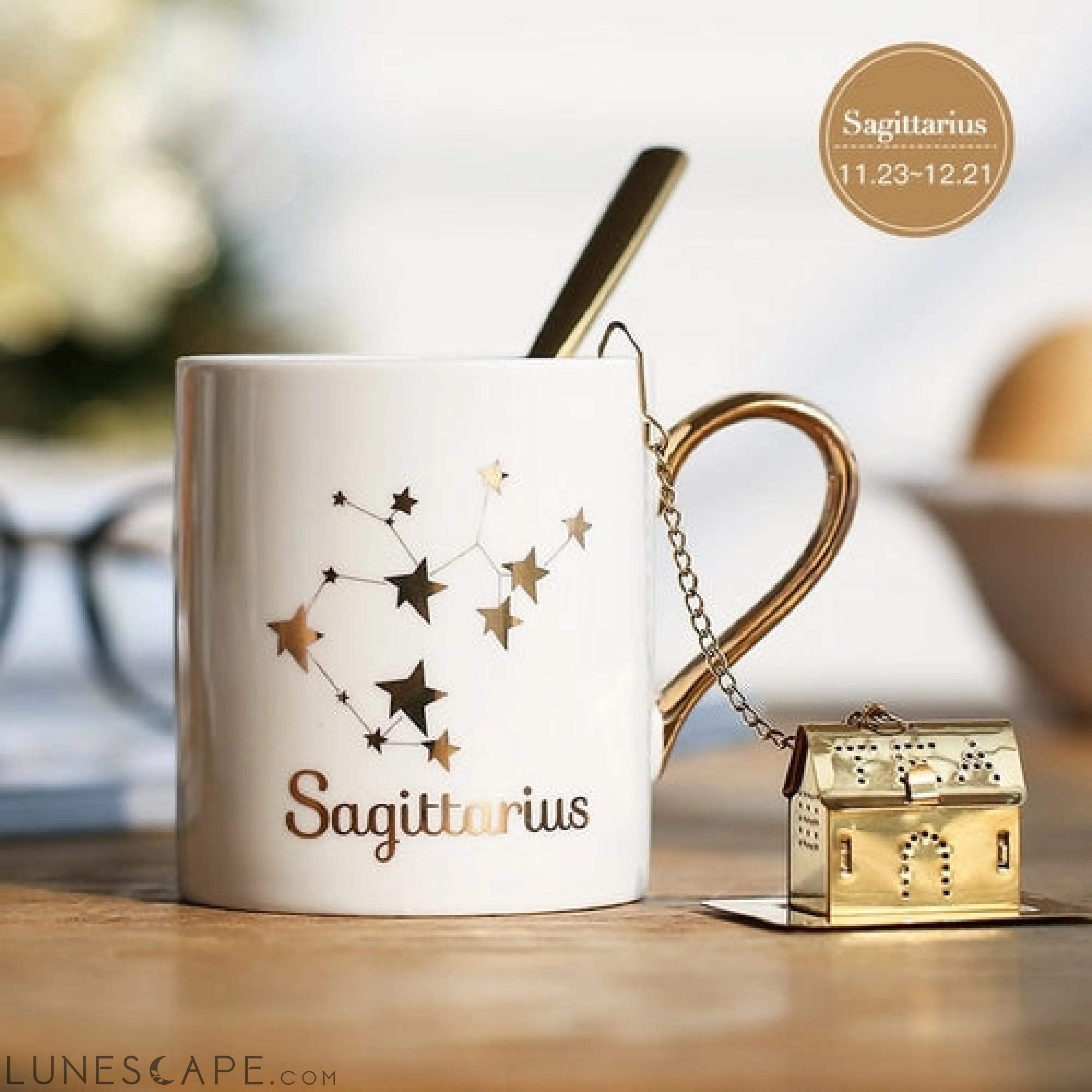 Zodiac Coffee Mug w/Spoon LUNESCAPE