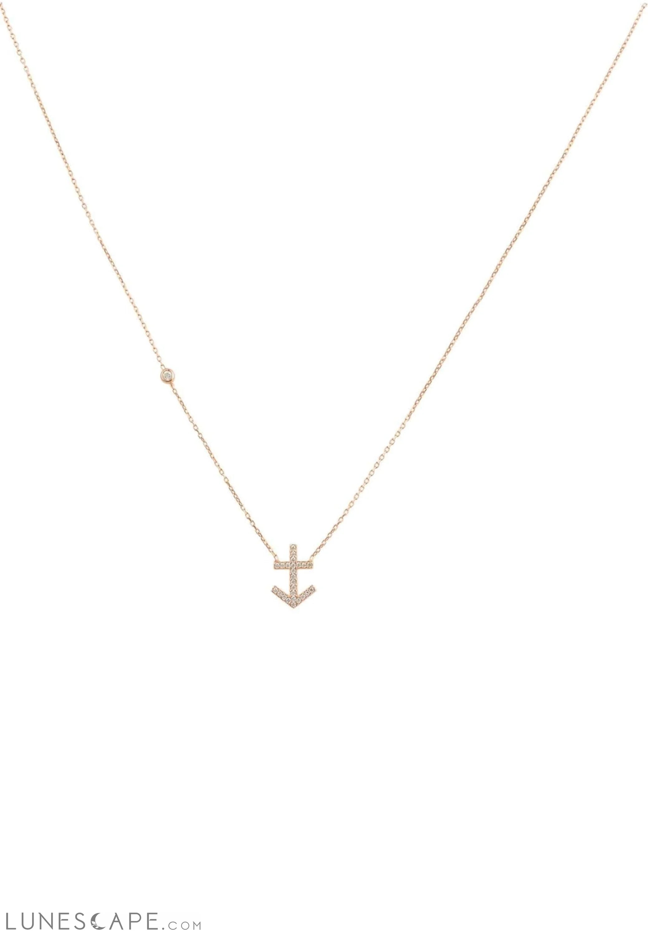 Zodiac Star Sign Pendant Necklace Rose Gold Sagittarius LUNESCAPE