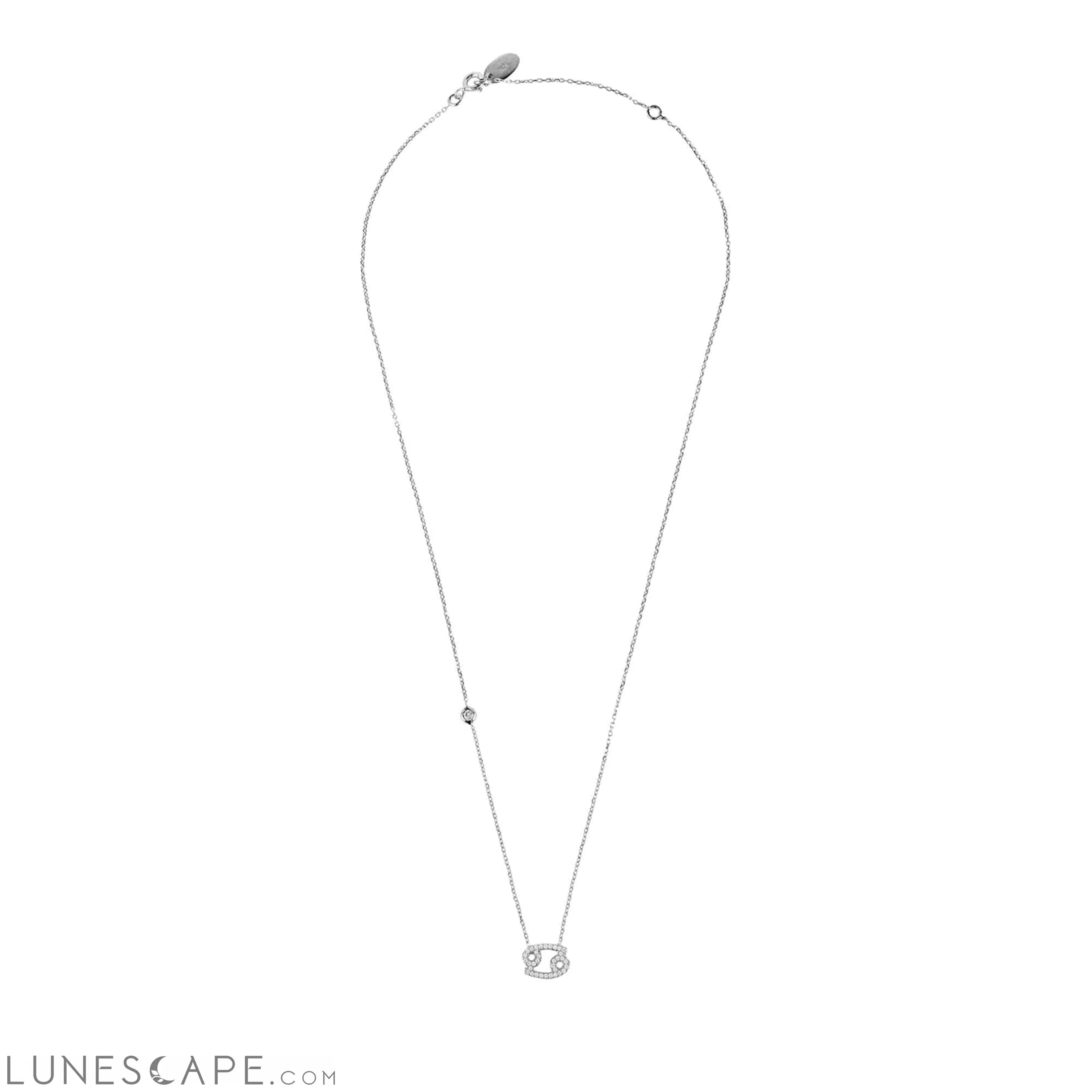 Zodiac Star Sign Pendant Necklace Silver Cancer LUNESCAPE