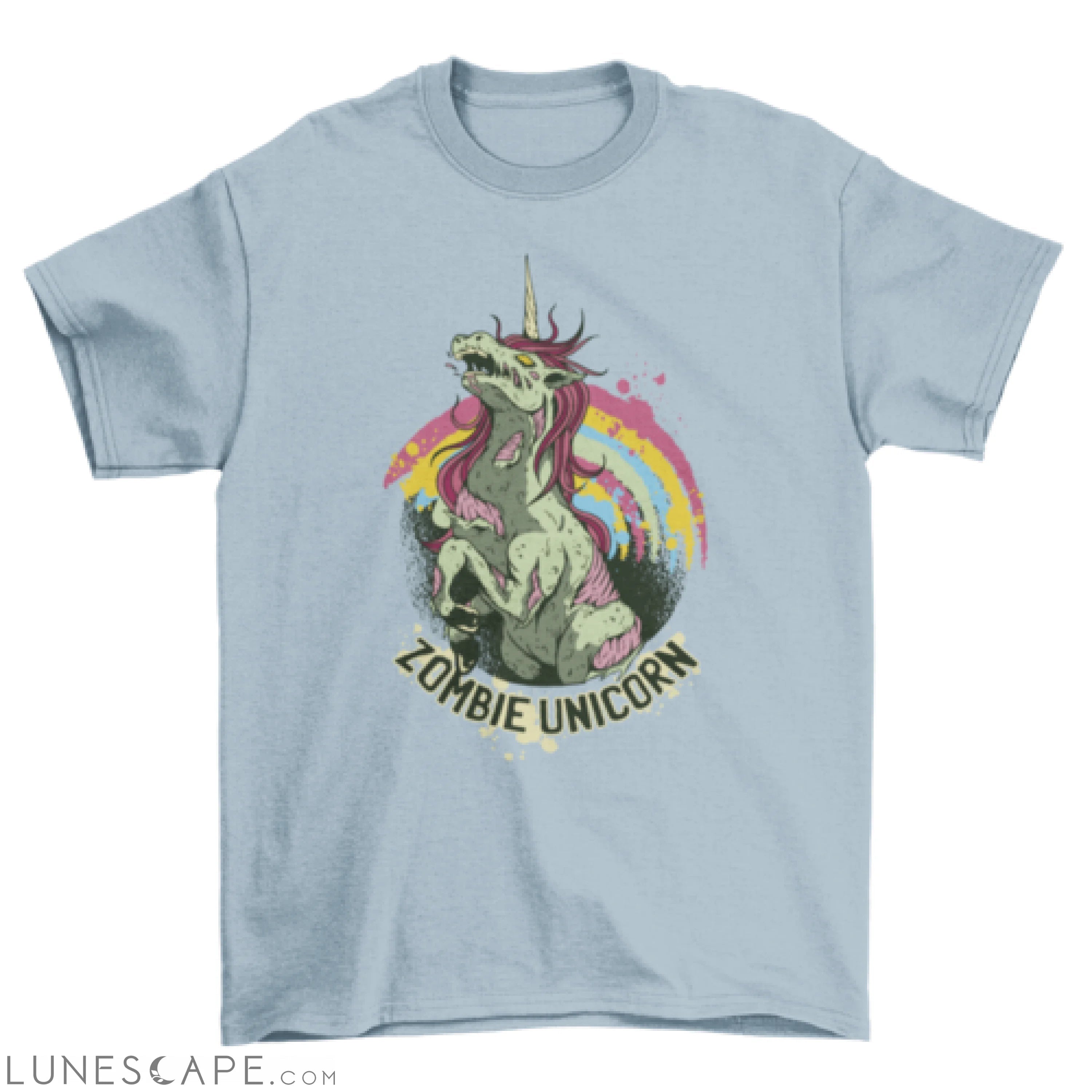 Zombie unicorn t-shirt design LUNESCAPE