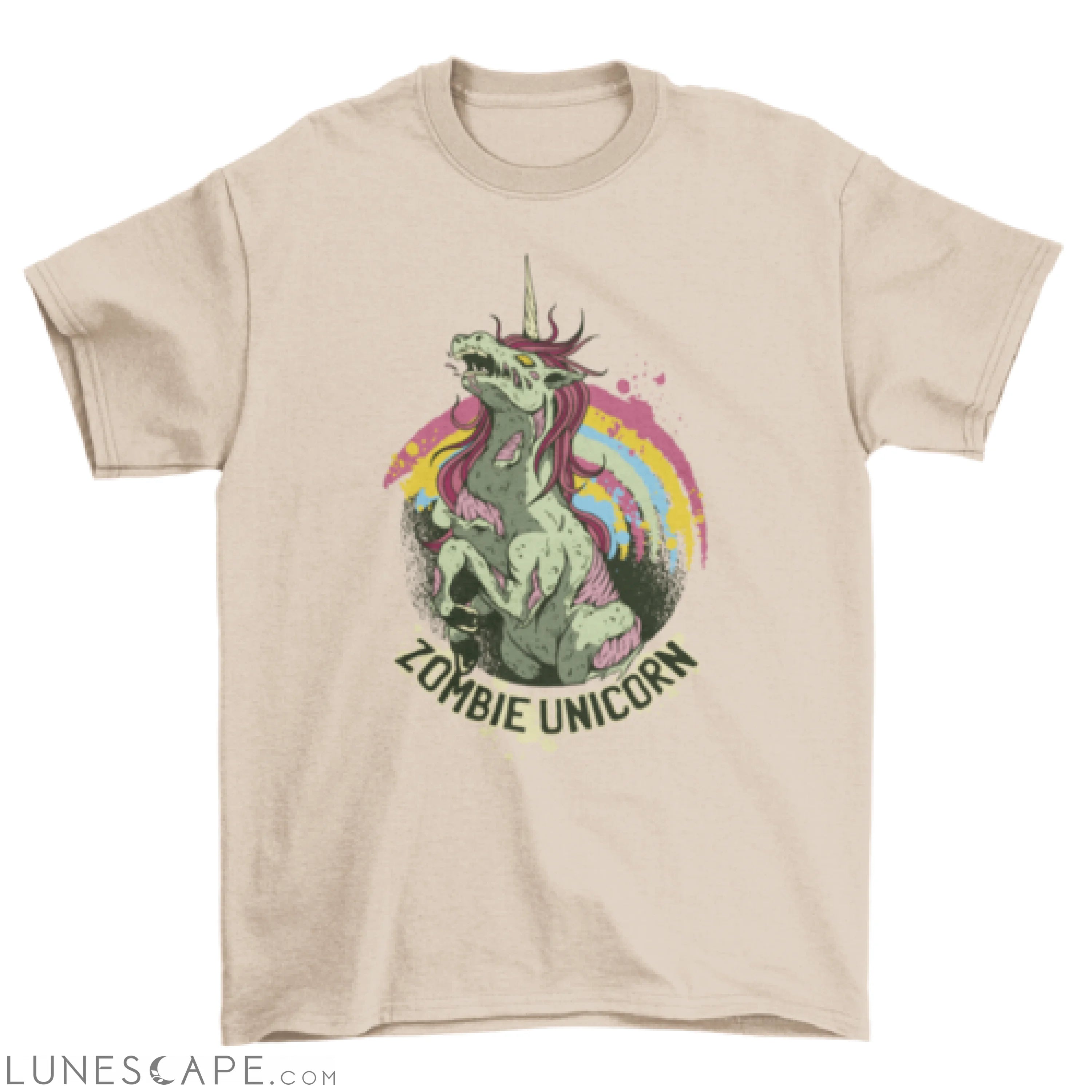 Zombie unicorn t-shirt design LUNESCAPE