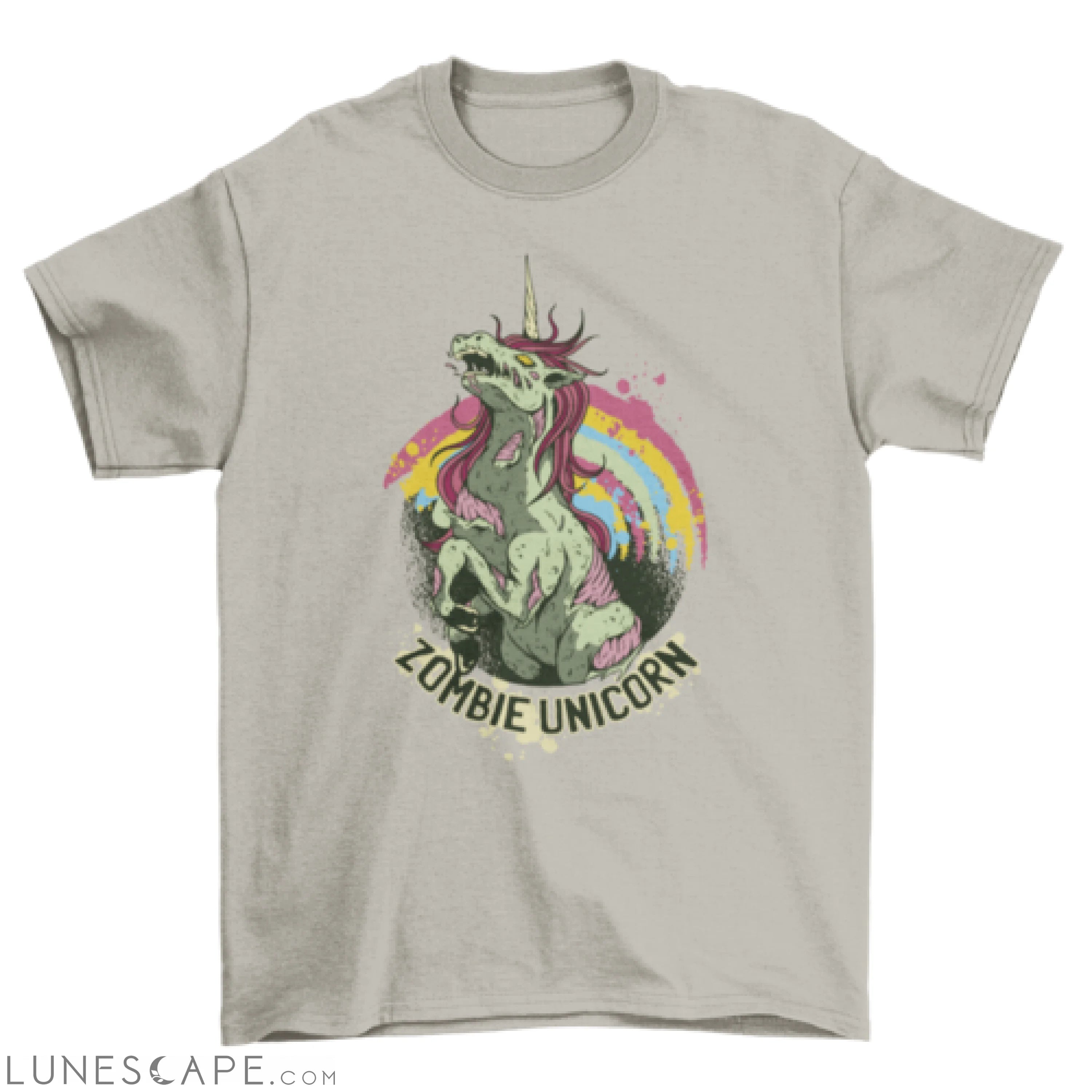 Zombie unicorn t-shirt design LUNESCAPE