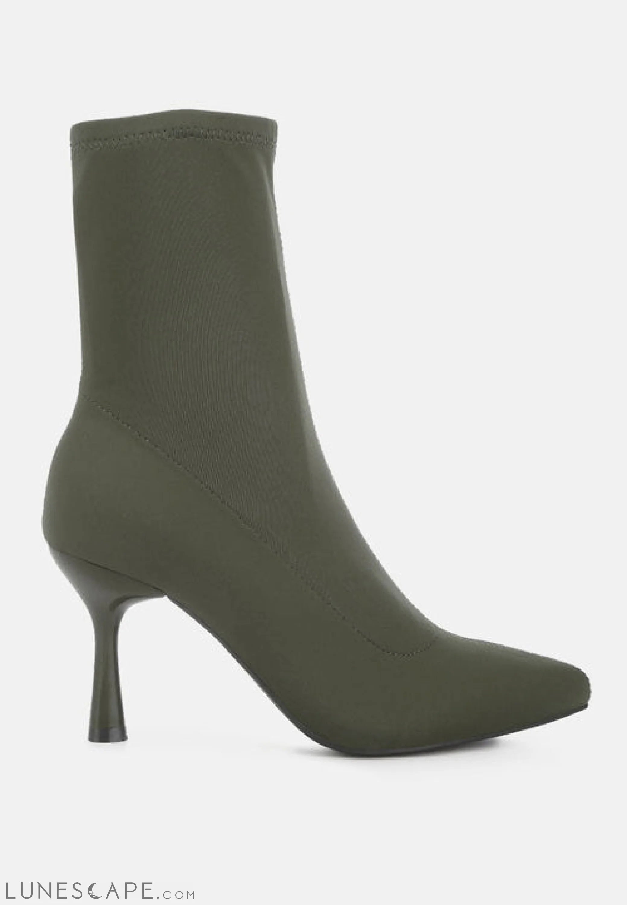 Zudio Solid Mid Heel Sock Boots LUNESCAPE