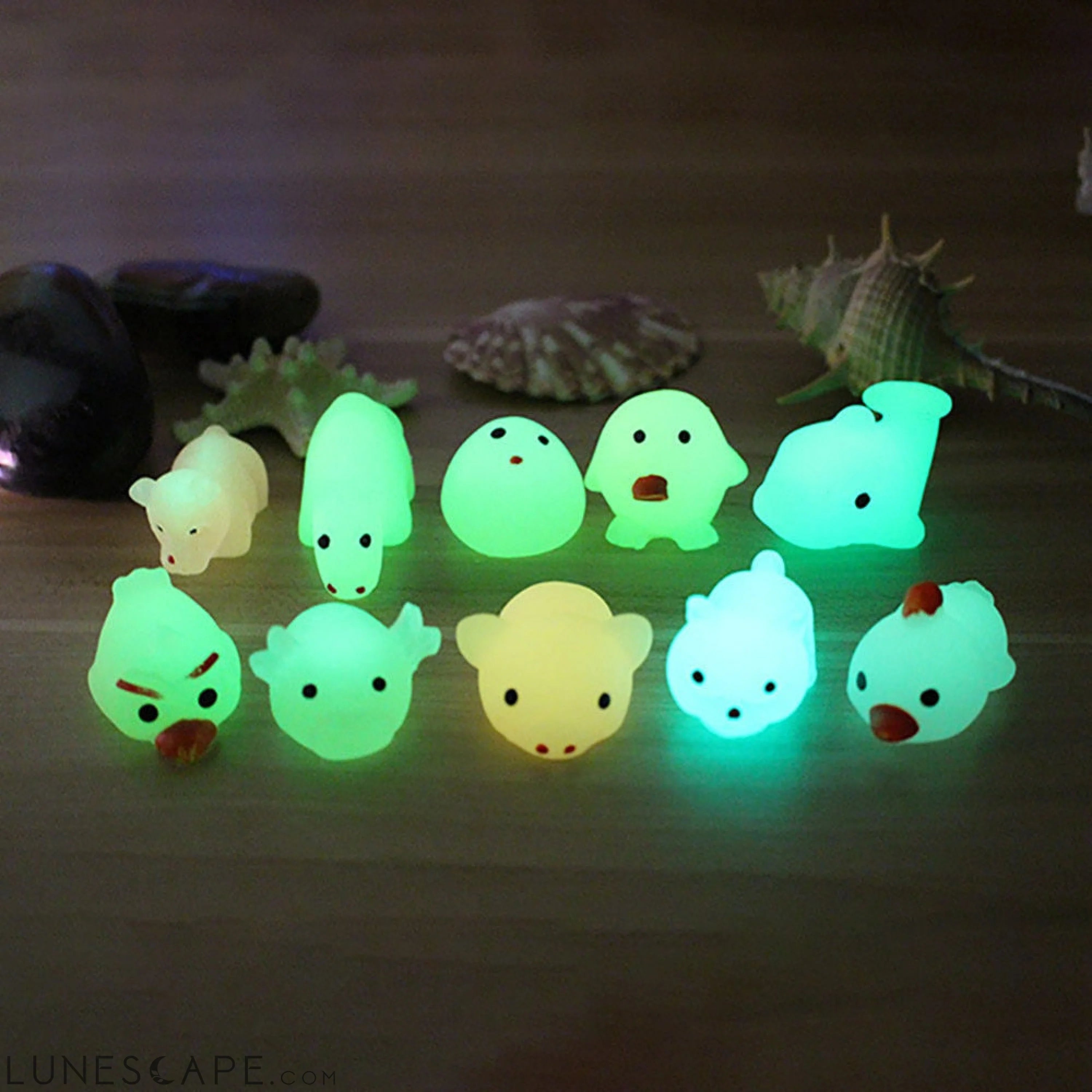1/2/5 Pcs Cute Mini Luminous Mochi Cat Toys LUNESCAPE