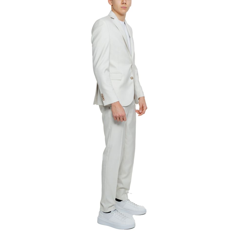 Mulish Beige Polyester Two-Piece Suit