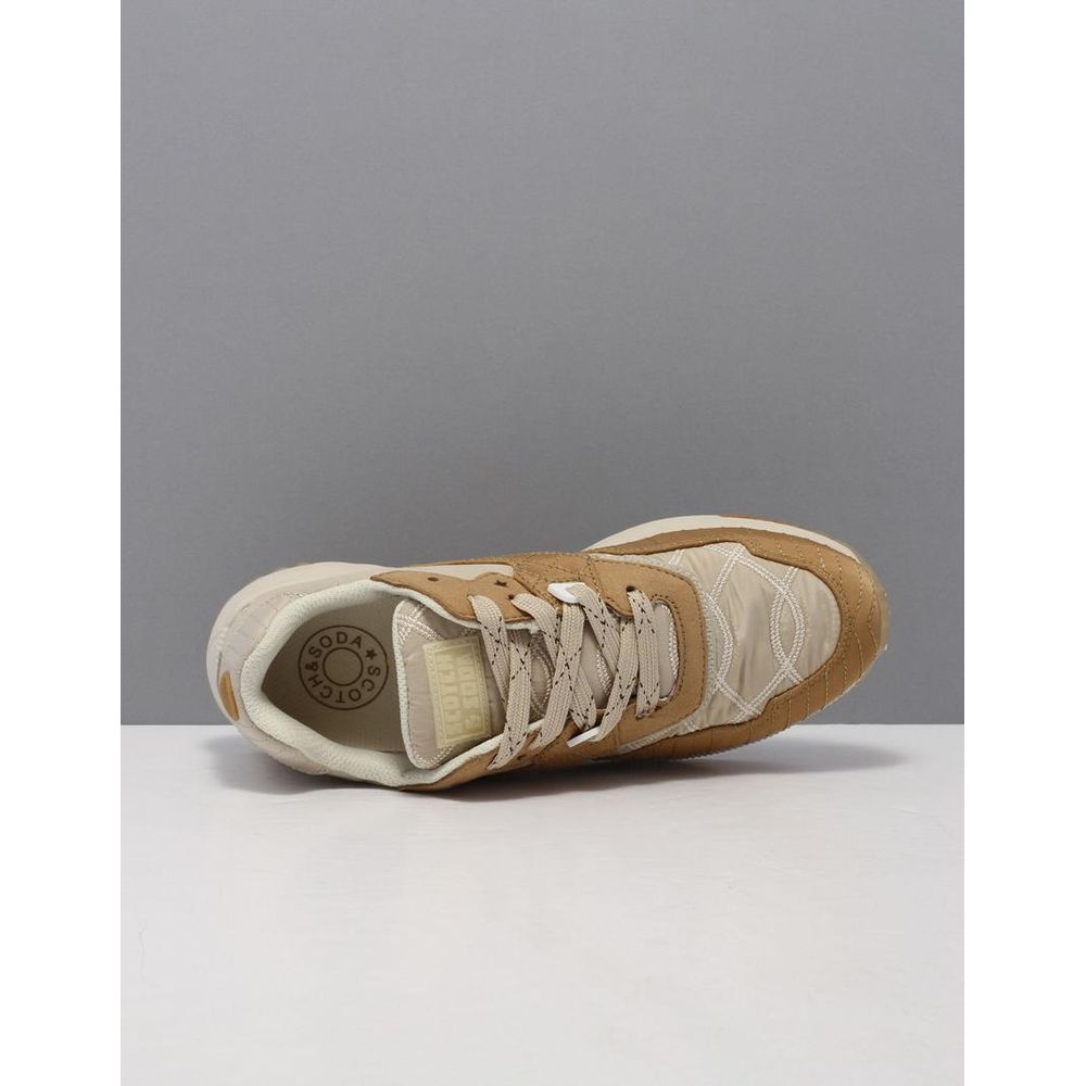 Scotch & Soda Beige Nylon Low Top Sneakers