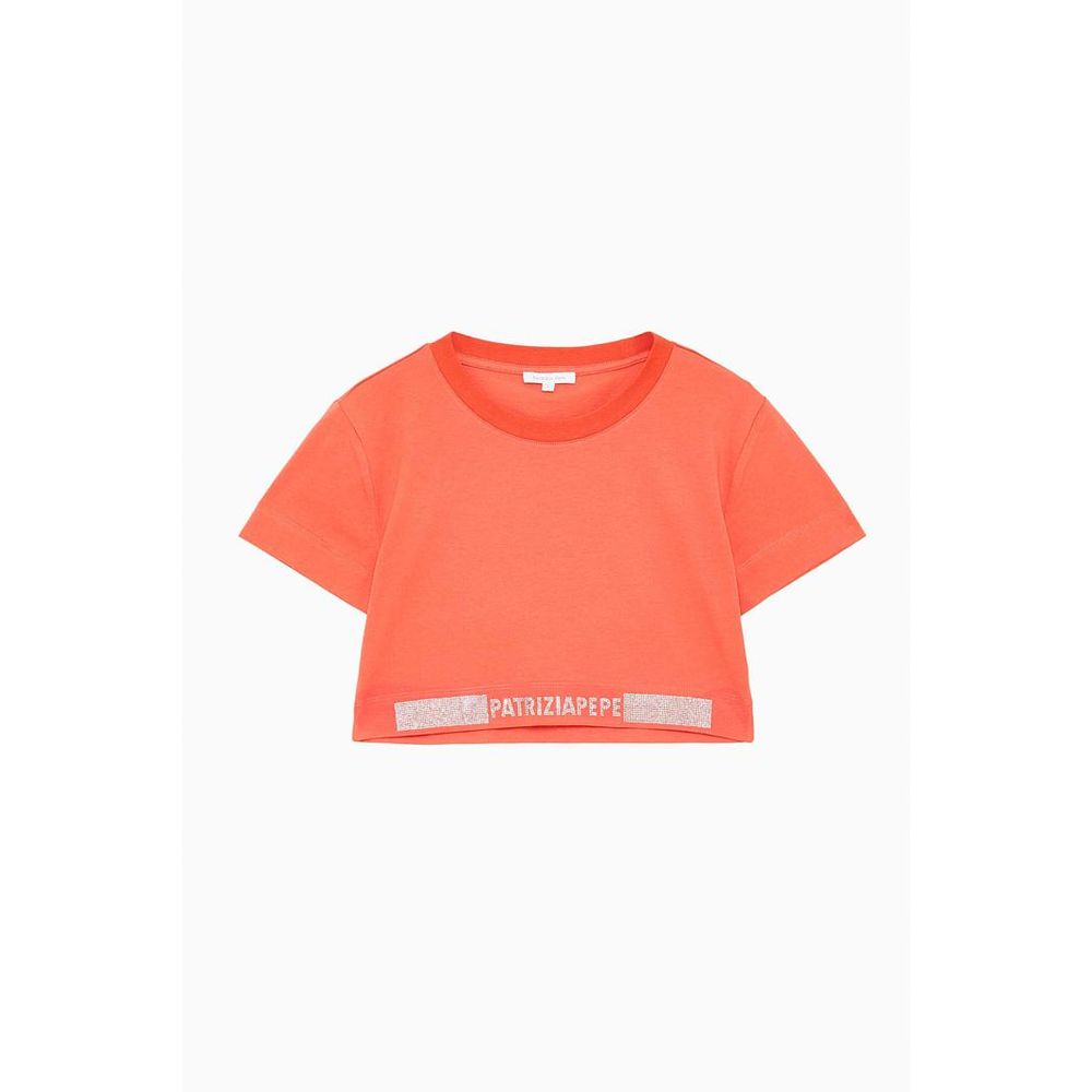 Patrizia Pepe Pink Cotton Crop Top