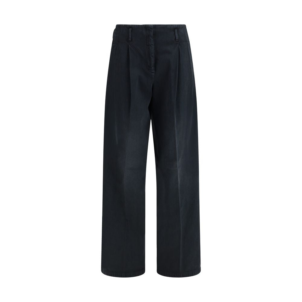 Golden Goose Black Cotton Casual Pants