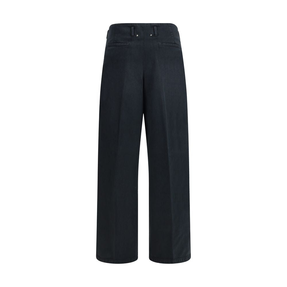Golden Goose Black Cotton Casual Pants