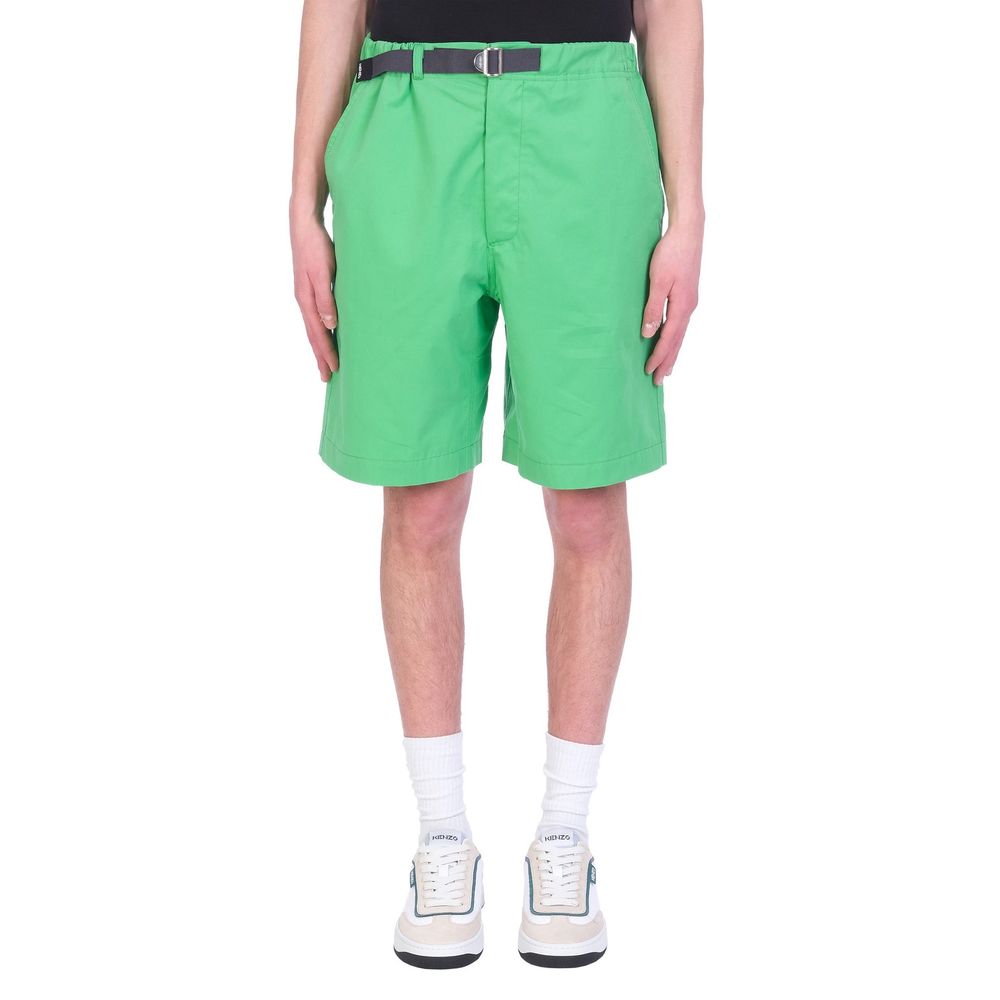 Kenzo Bicolor Cotton Knee Length Shorts