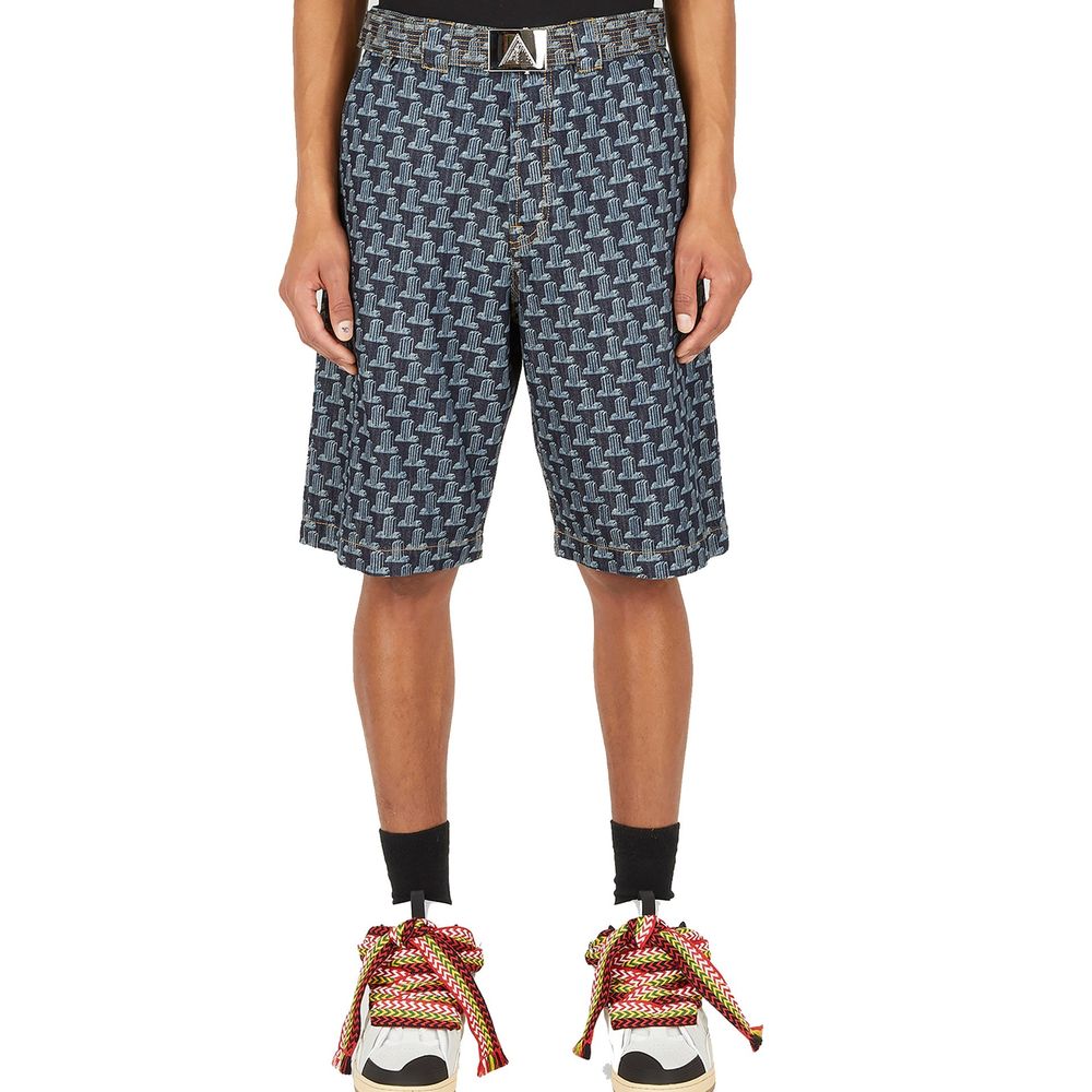 Lanvin Blue Cotton Knee Length Shorts