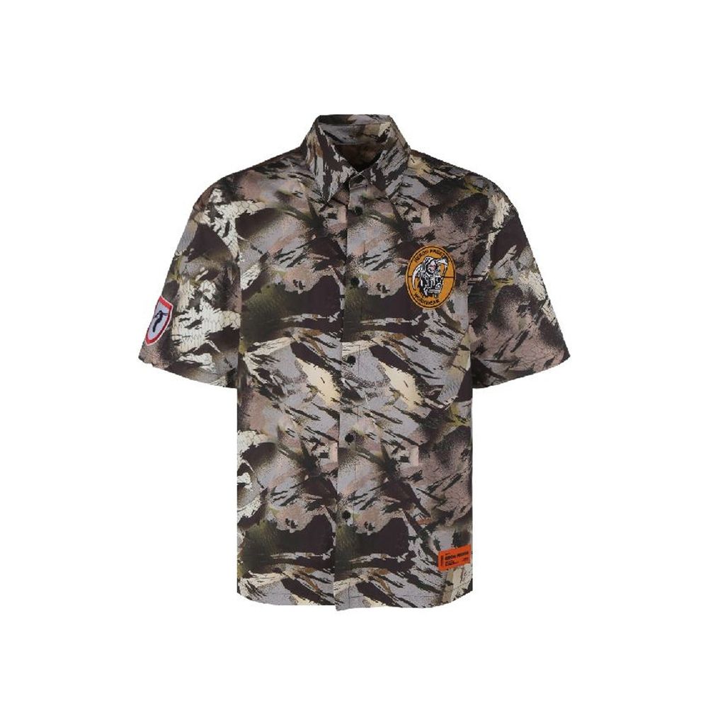 Heron Preston Bicolor Cotton Short Sleeve Shirt