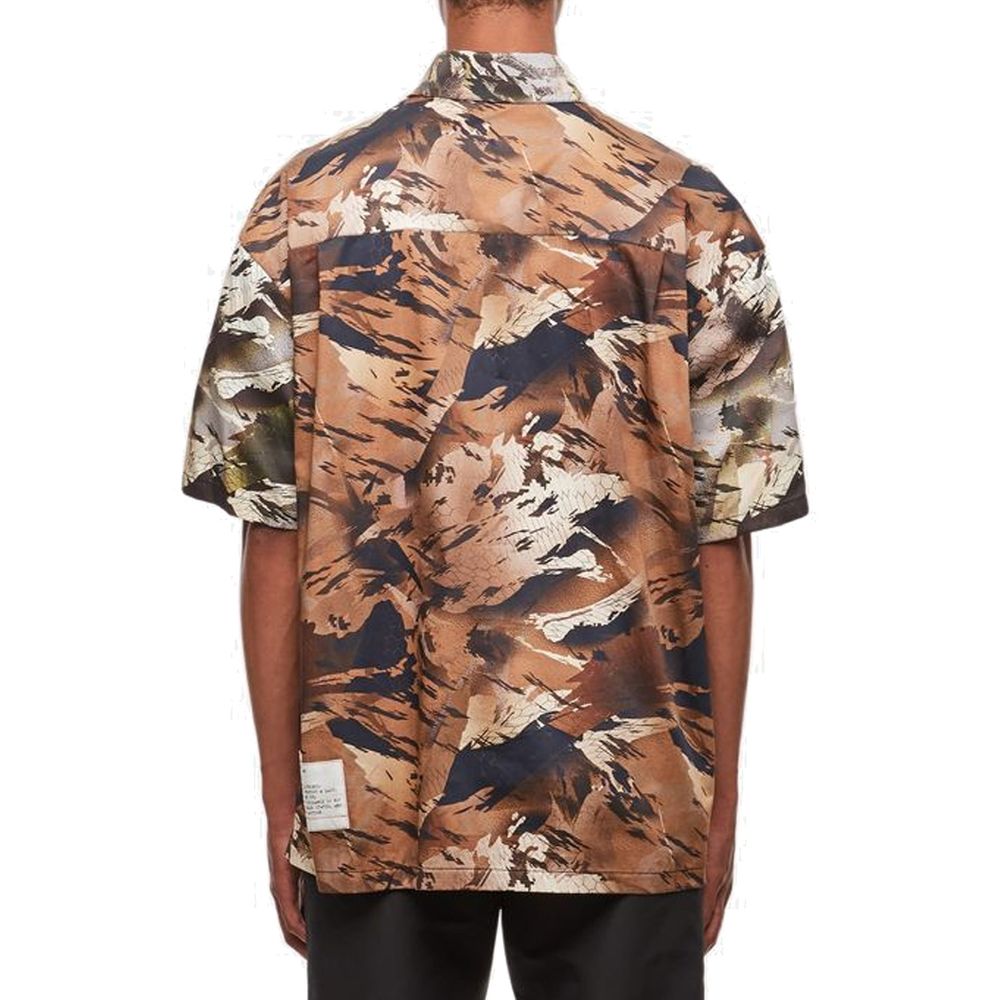 Heron Preston Bicolor Cotton Short Sleeve Shirt