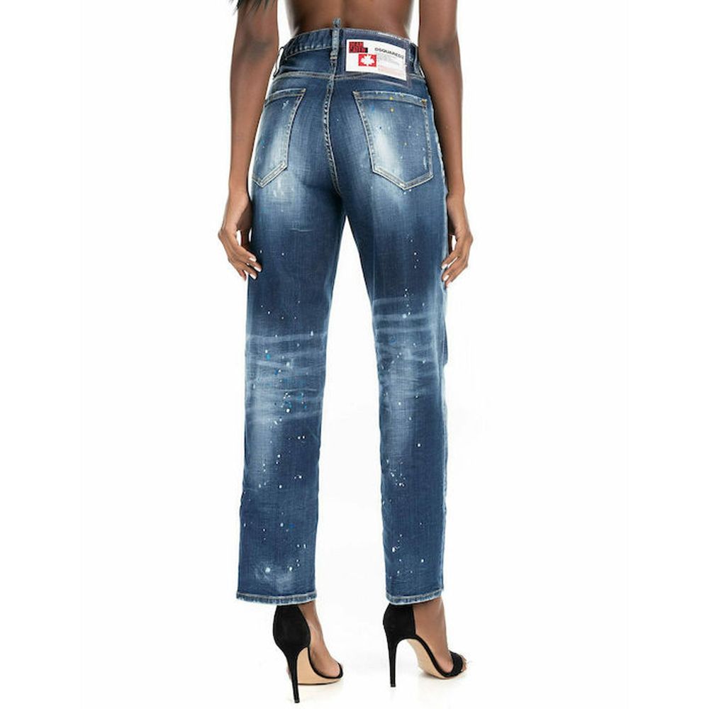Dsquared² Blue Cotton Relaxed Fit Jeans