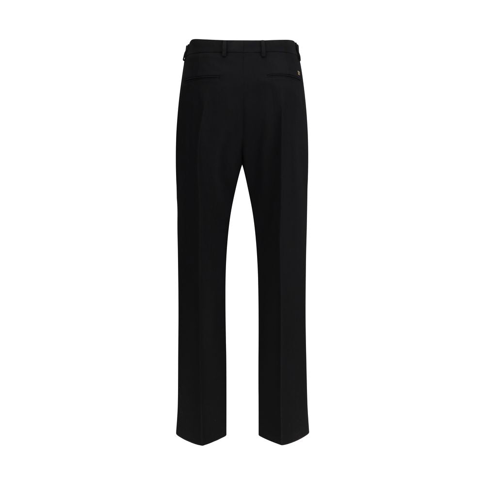 Valentino Garavani Black Wool Oves Aries Dress Pants