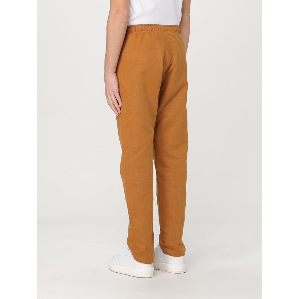 Colmar Brown Cotton And Linen Lounge Pants