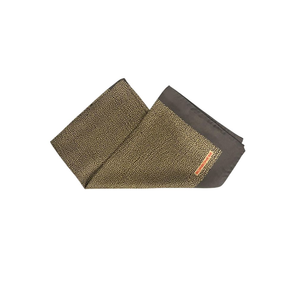 Borbonese Grey Silk Women Scarf LUNESCAPE