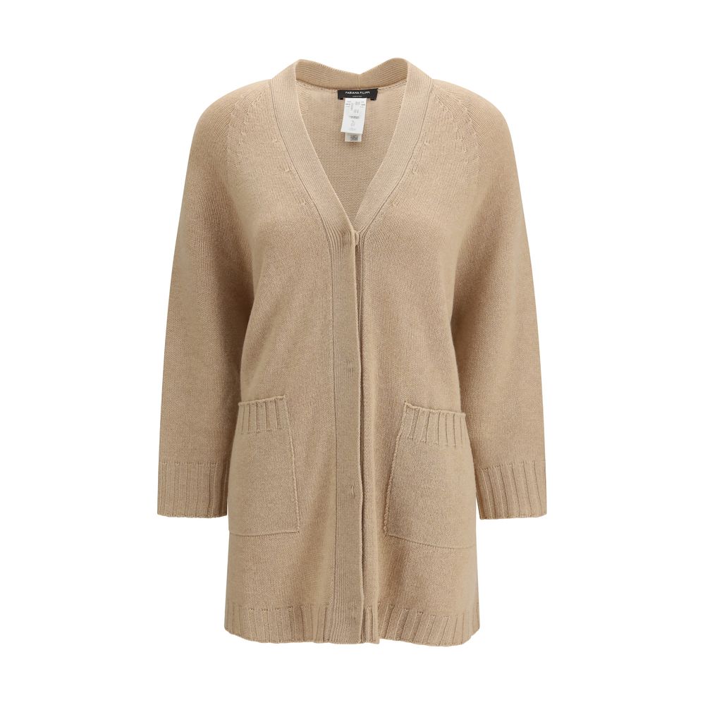 Fabiana Filippi Beige Wool Cardigan