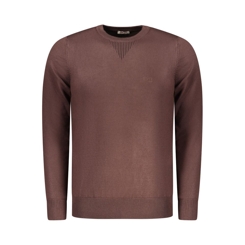 Rifle Brown Crewneck Men Sweater