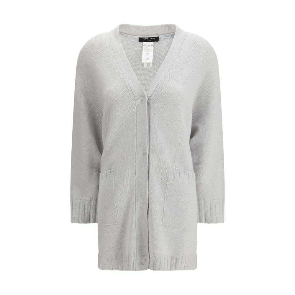 Fabiana Filippi Gray Wool Cardigan