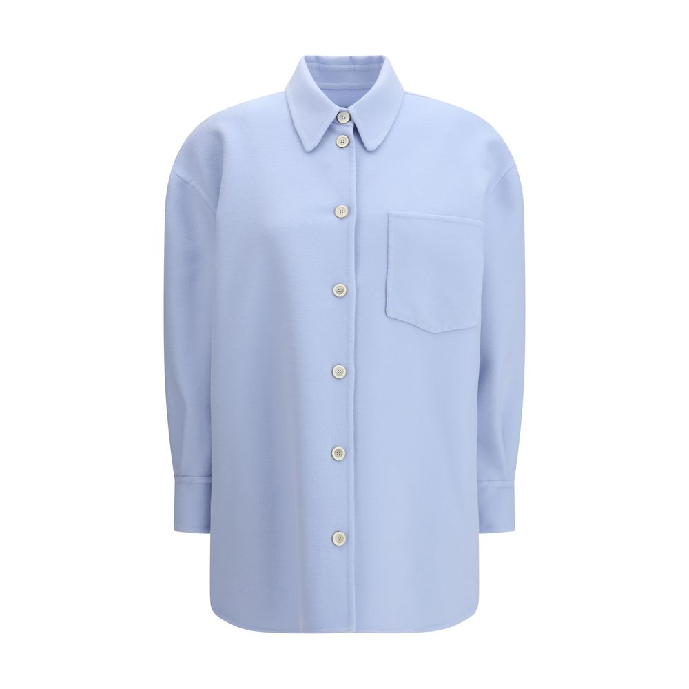 Fabiana Filippi Blue Wool Oves Aries Dress Shirt