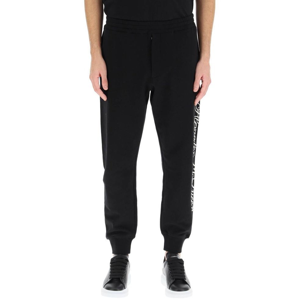 Alexander McQueen Black Cotton Joggers (Workout Pants)