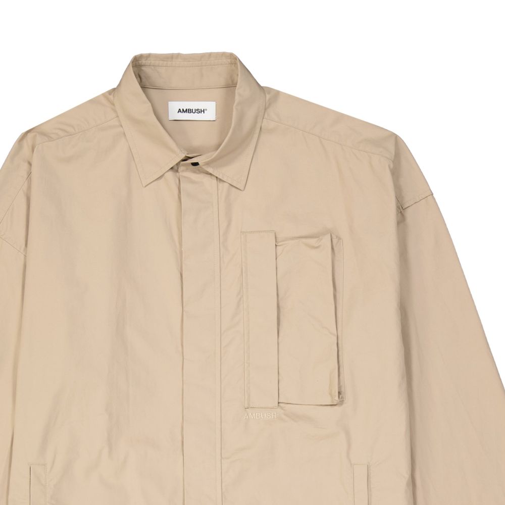 Ambush Beige Cotton Full-Length Jacket