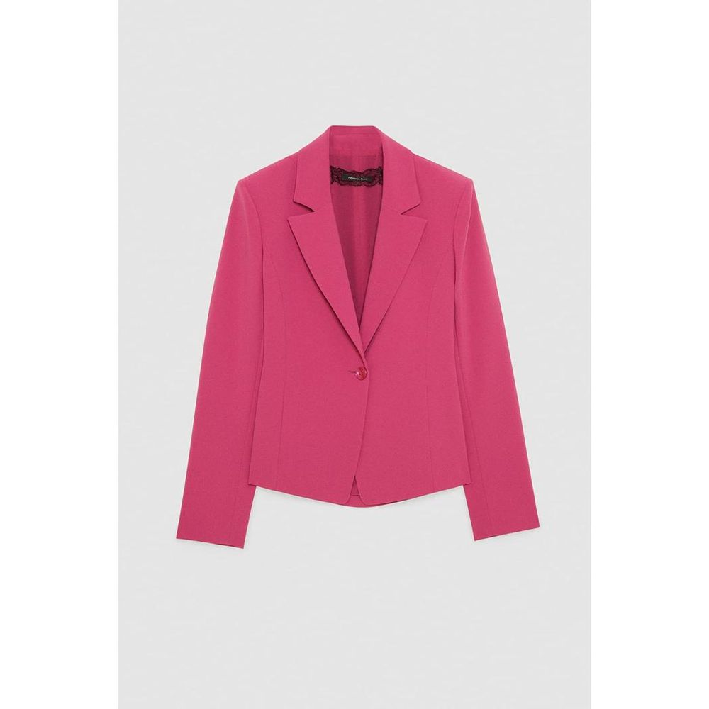 Patrizia Pepe Yellow Polyester Blazer