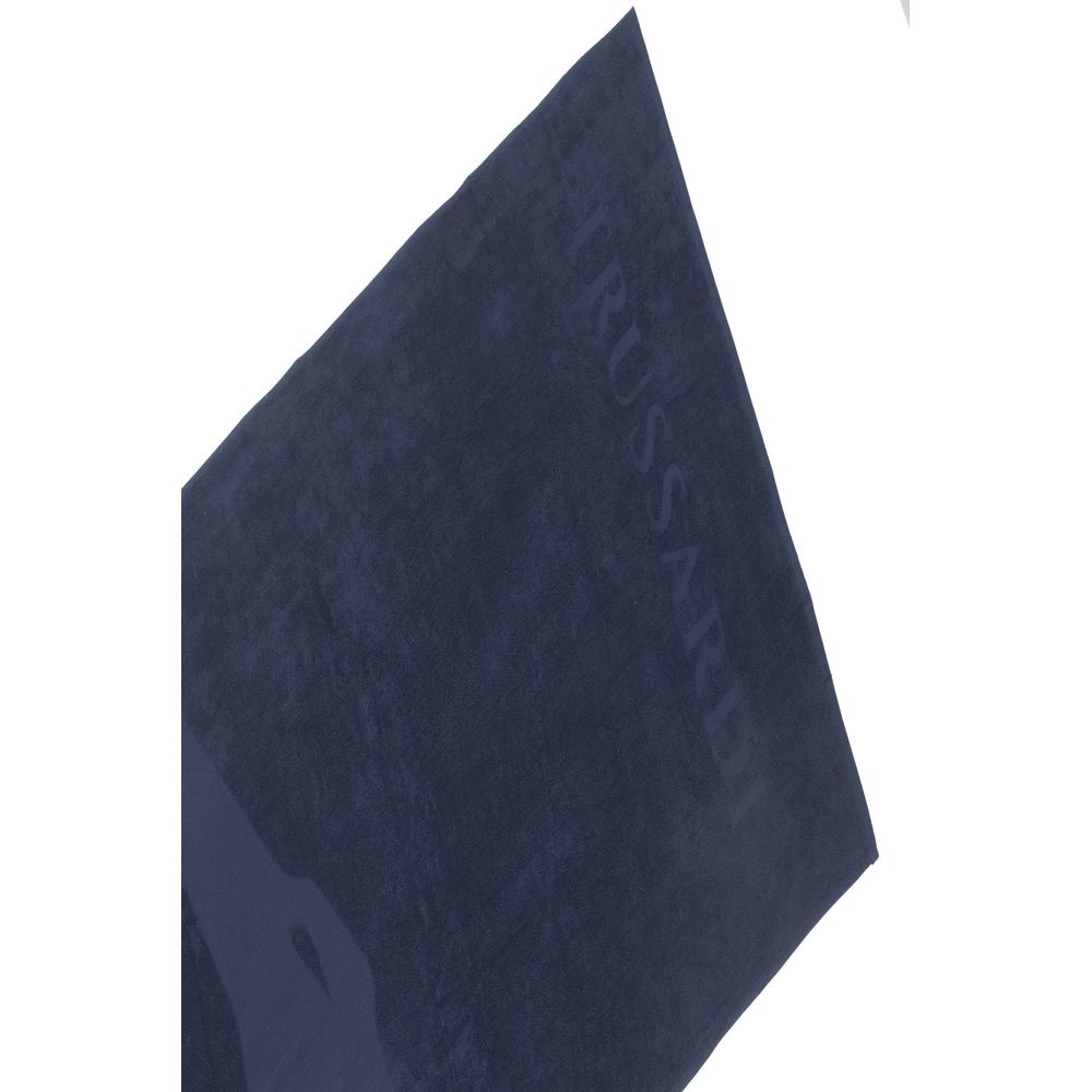 Trussardi Beachwear Blue Beach Towel