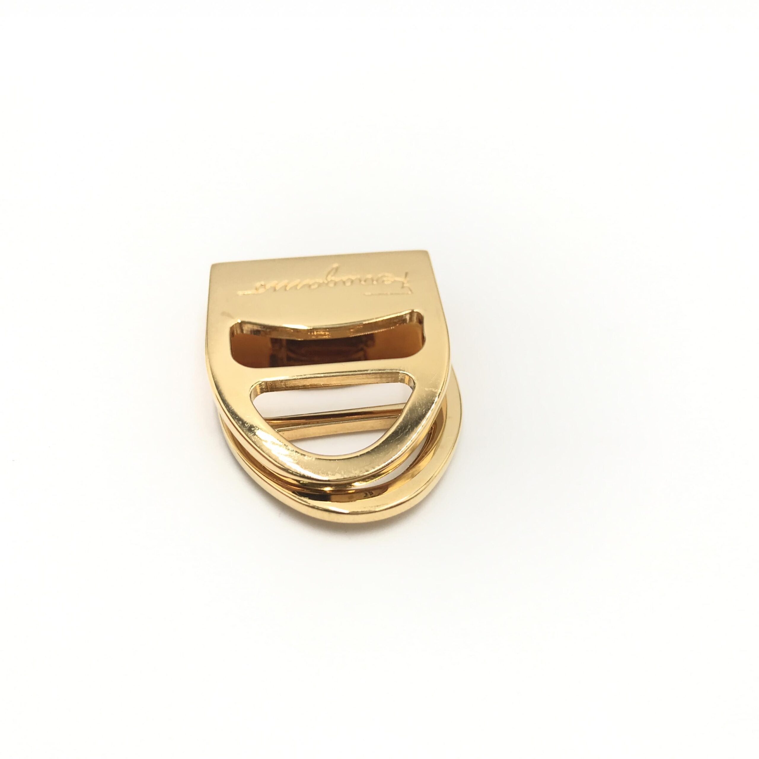 Salvatore Ferragamo Vara Metal Scarf Ring