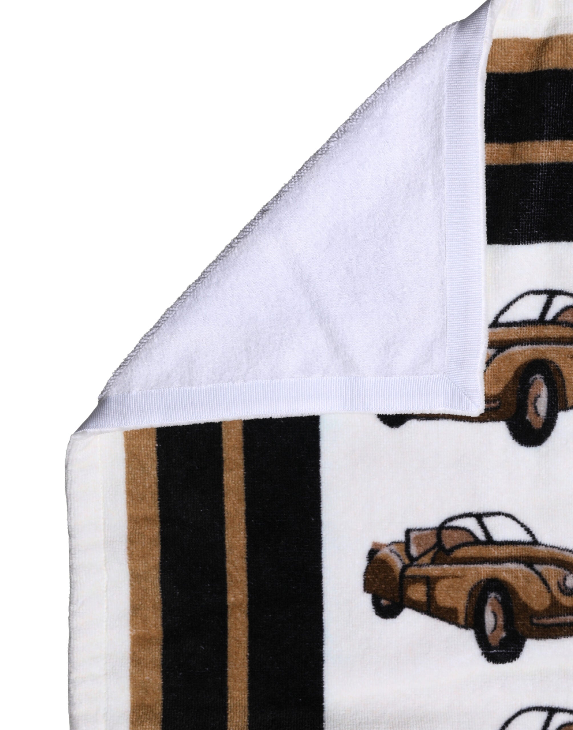Dolce & Gabbana Towel White Car Pattern Beach Towel